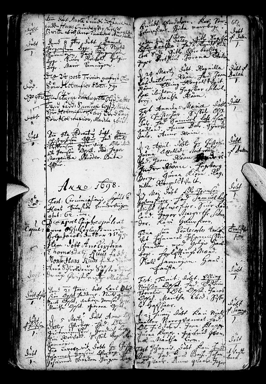 Os sokneprestembete, AV/SAB-A-99929: Parish register (official) no. A 6, 1669-1719, p. 69