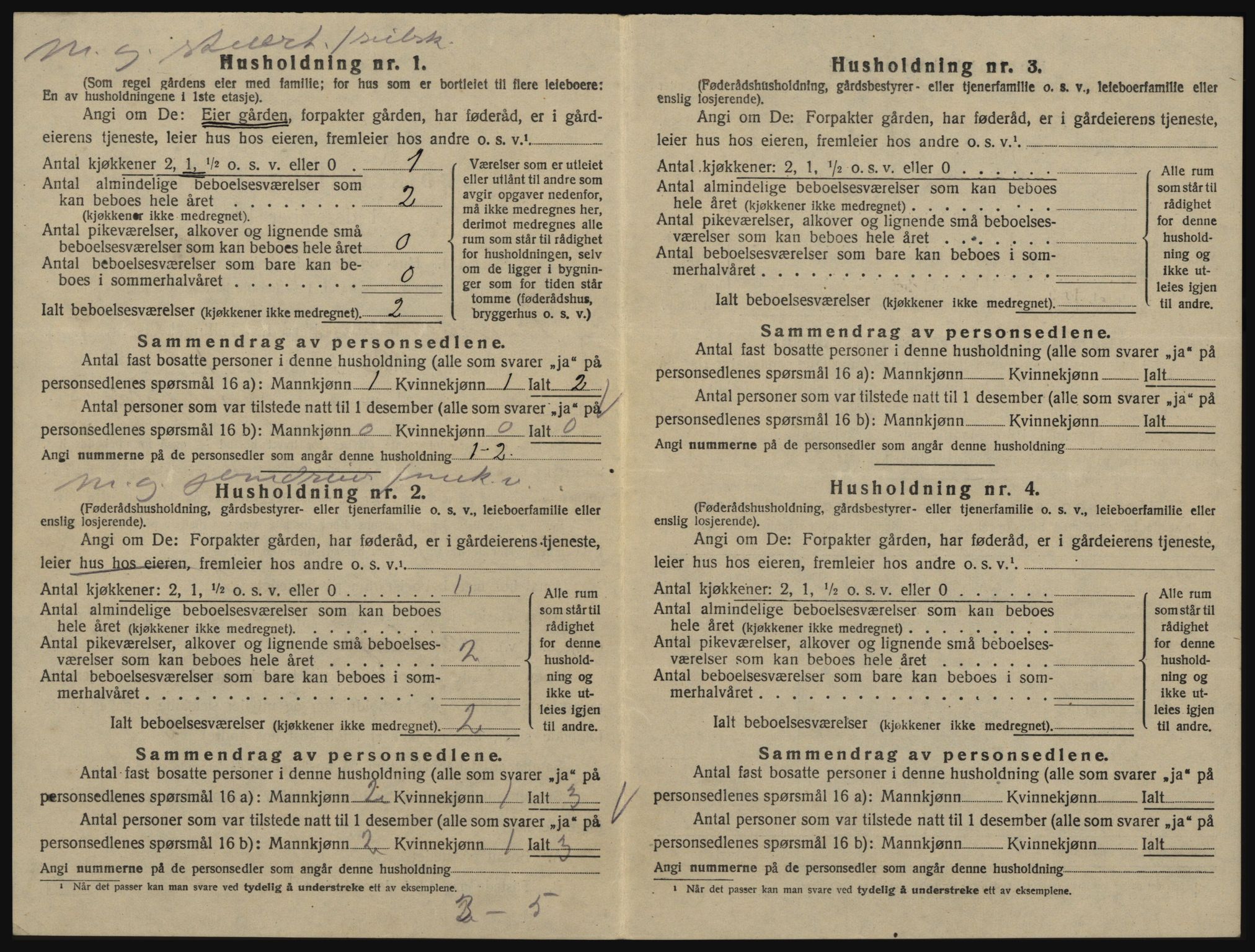 SAO, 1920 census for Glemmen, 1920, p. 1564