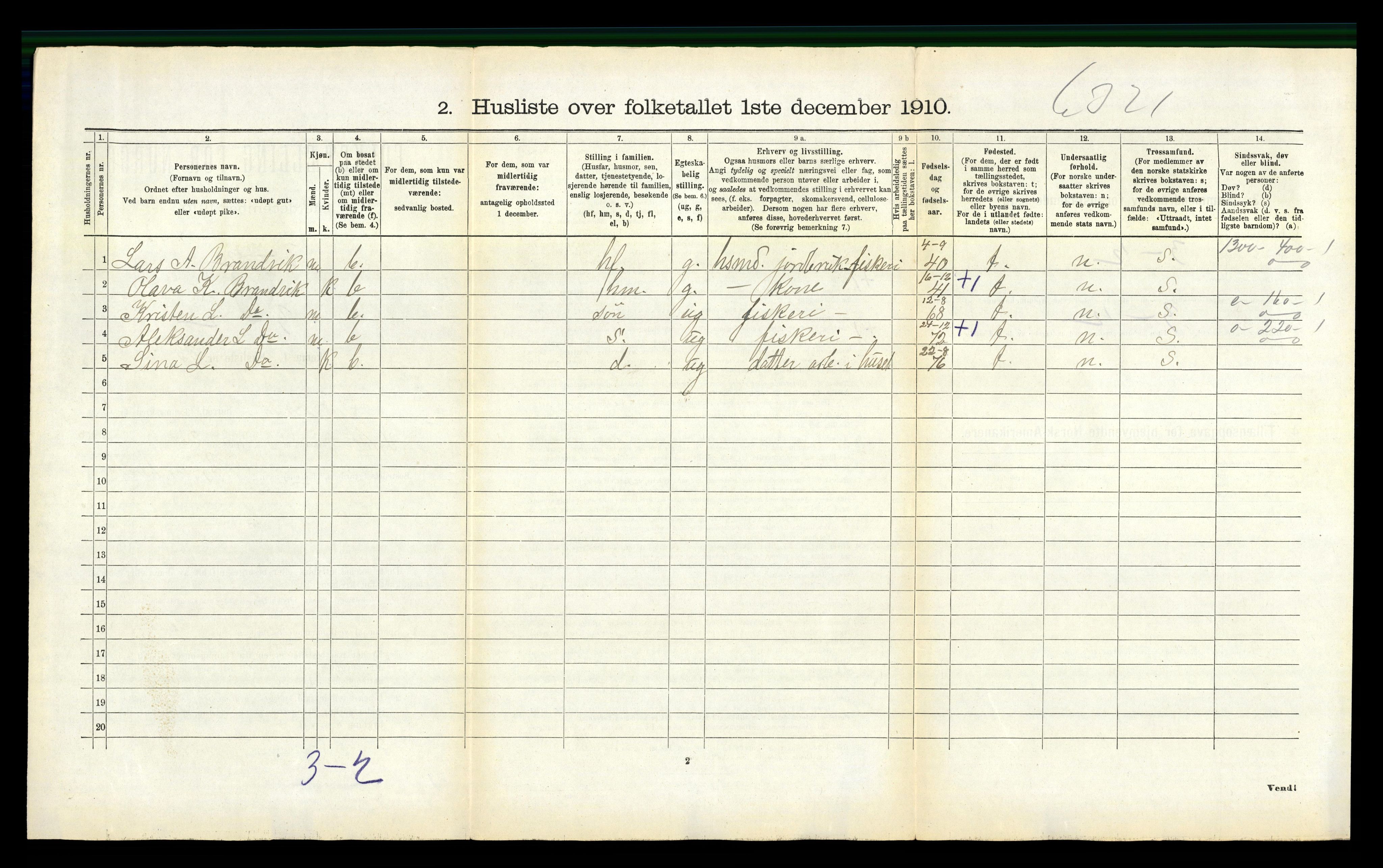 RA, 1910 census for Gjemnes, 1910, p. 82