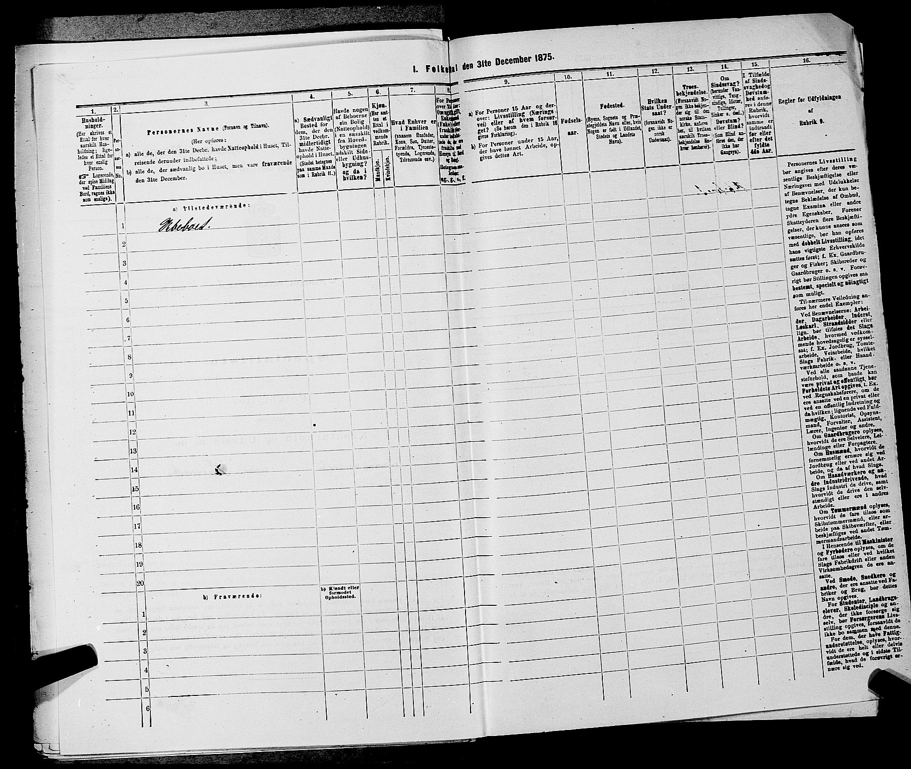 SAKO, 1875 census for 0821P Bø, 1875, p. 424