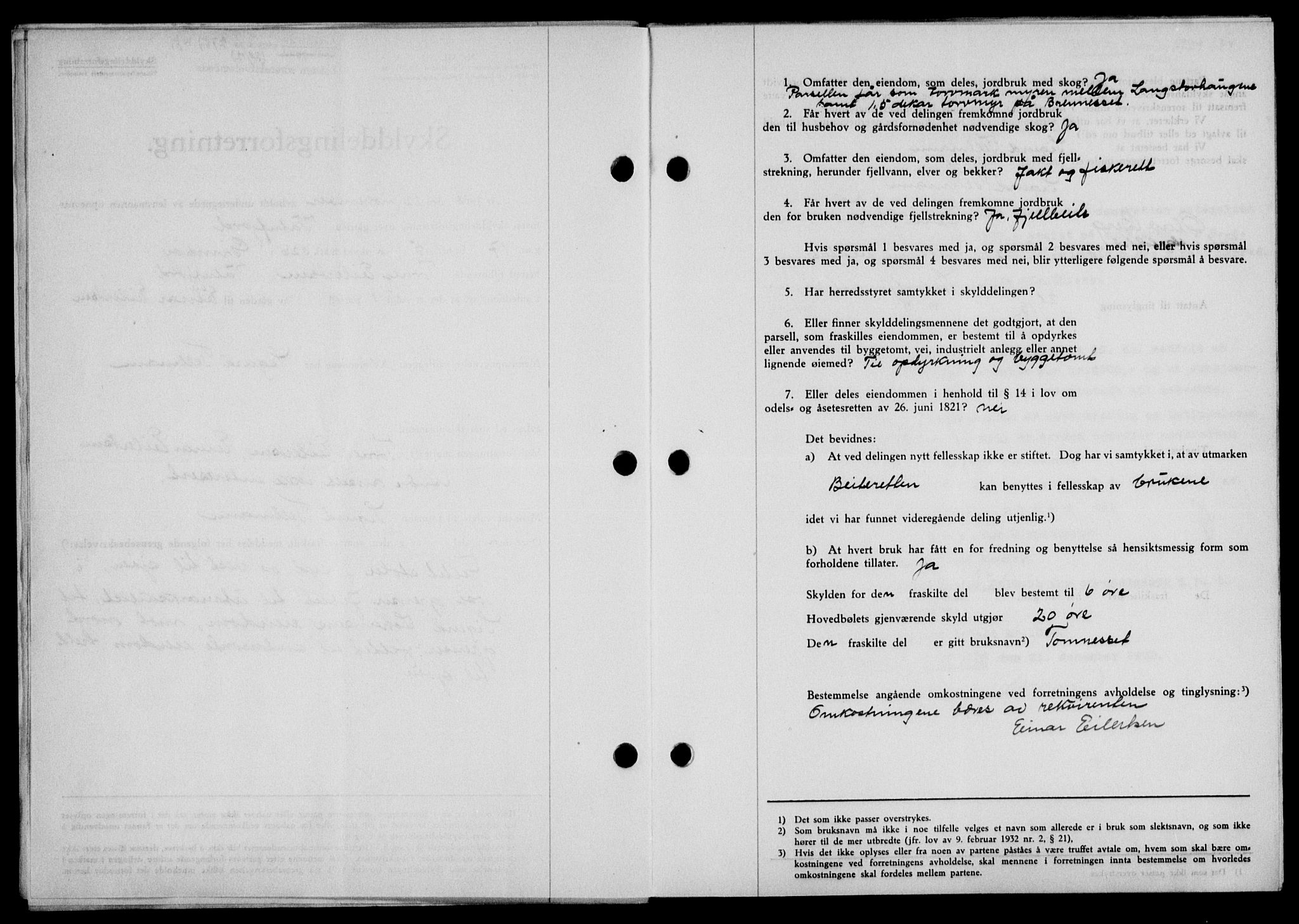 Lofoten sorenskriveri, SAT/A-0017/1/2/2C/L0005a: Mortgage book no. 5a, 1939-1939, Diary no: : 2787/1938