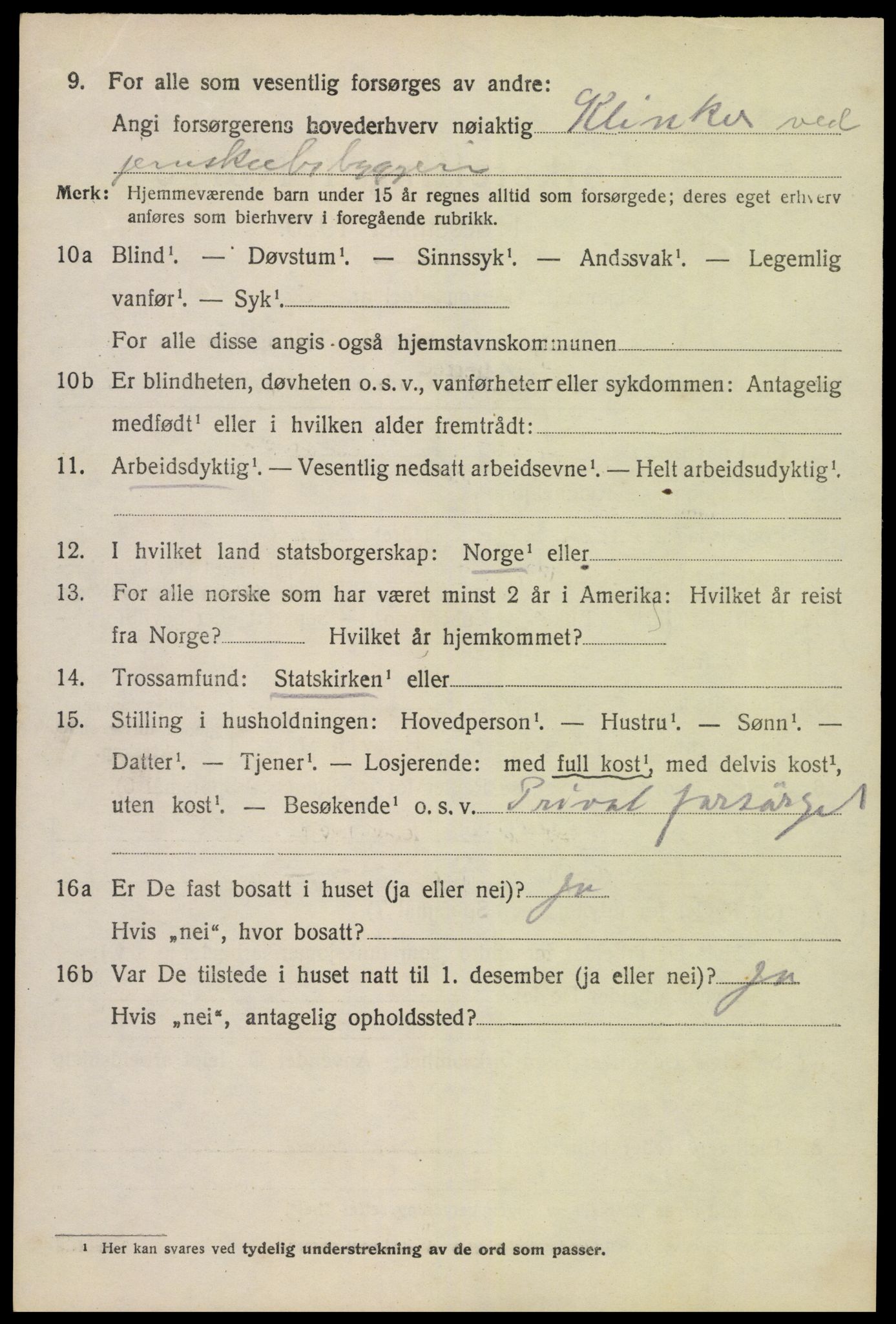 SAK, 1920 census for Fjære, 1920, p. 6330