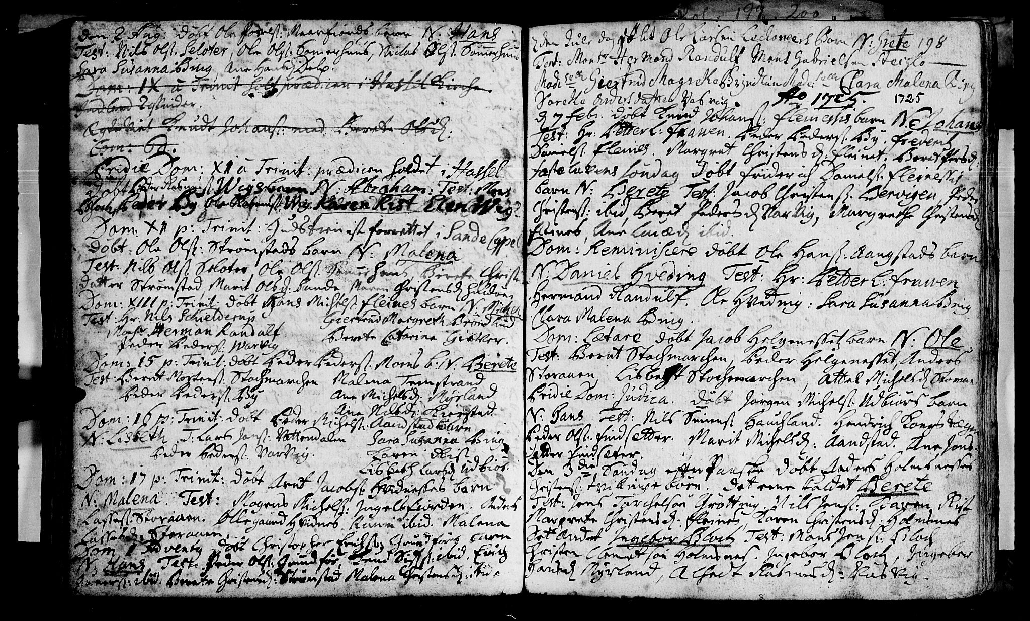 Ministerialprotokoller, klokkerbøker og fødselsregistre - Nordland, AV/SAT-A-1459/888/L1231: Parish register (official) no. 888A01 /1, 1693-1738, p. 198