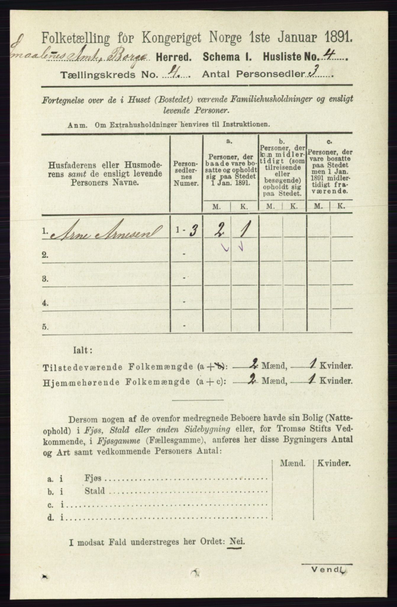 RA, 1891 census for 0113 Borge, 1891, p. 1561