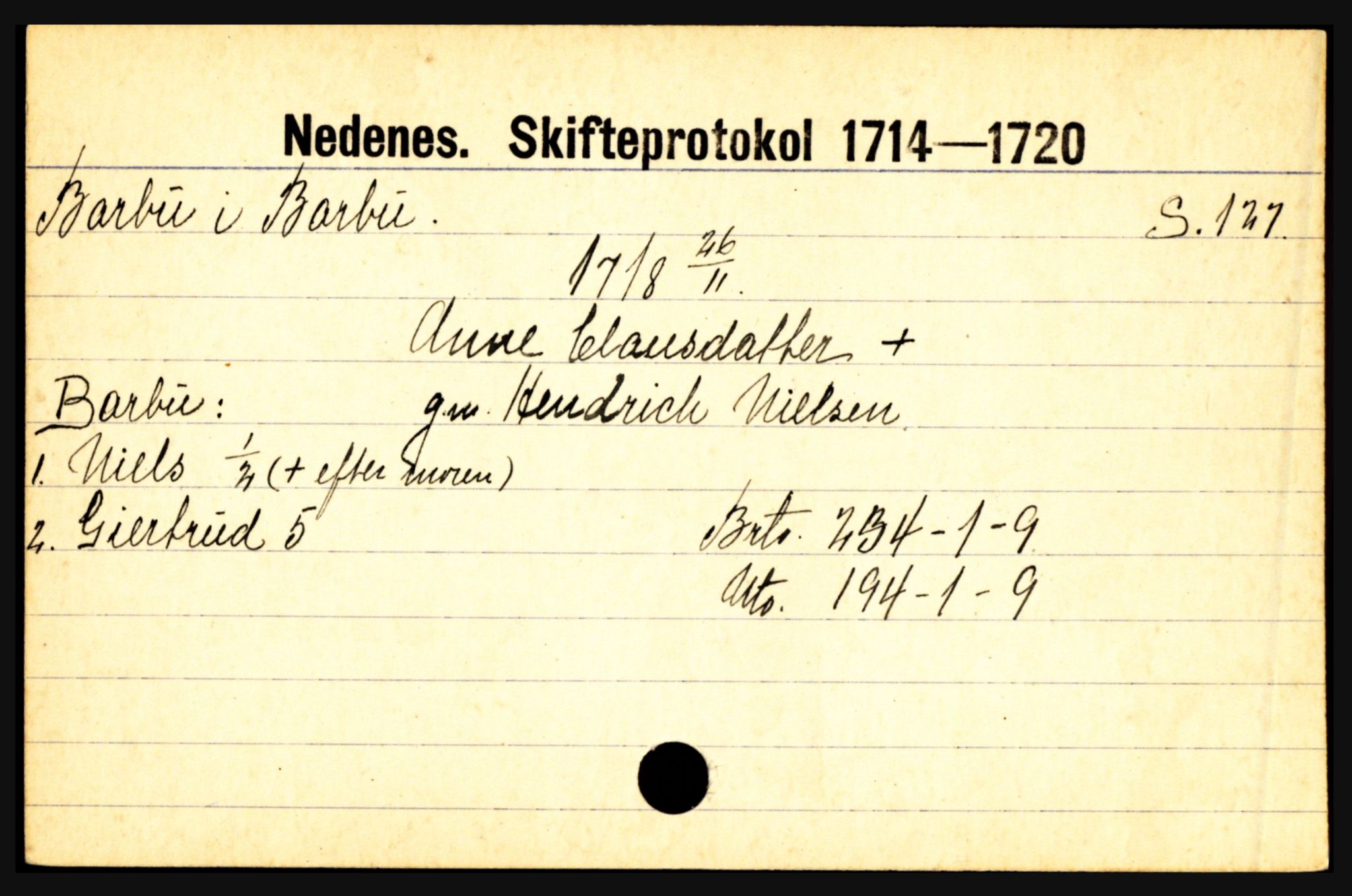 Nedenes sorenskriveri før 1824, AV/SAK-1221-0007/H, p. 1585