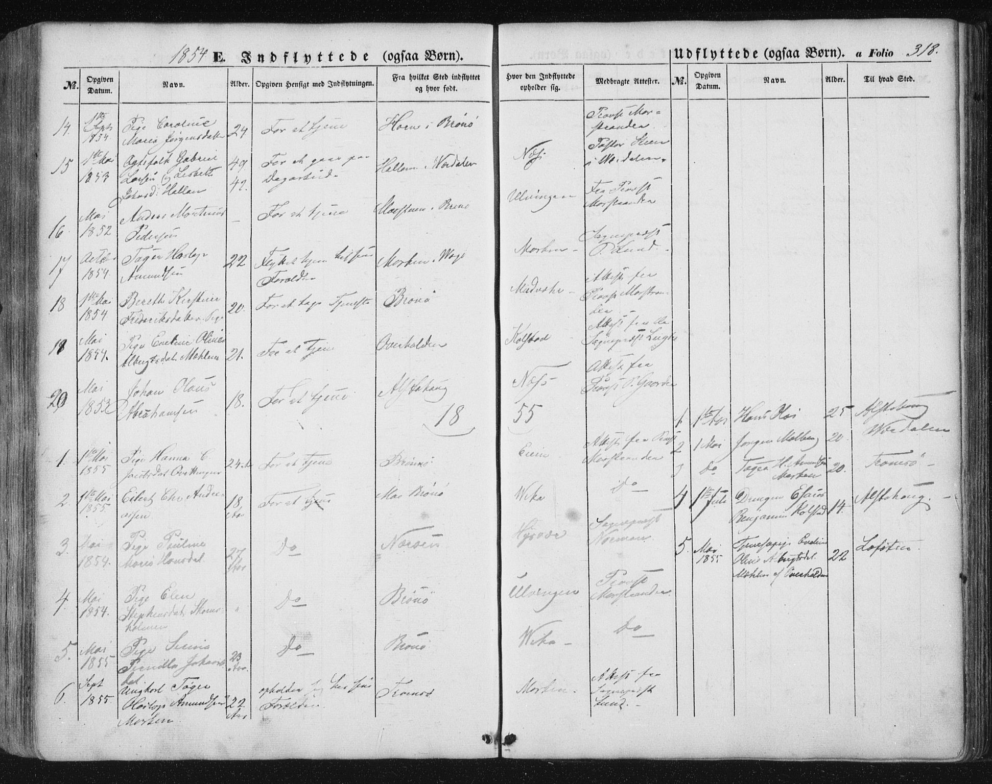 Ministerialprotokoller, klokkerbøker og fødselsregistre - Nordland, AV/SAT-A-1459/816/L0240: Parish register (official) no. 816A06, 1846-1870, p. 318