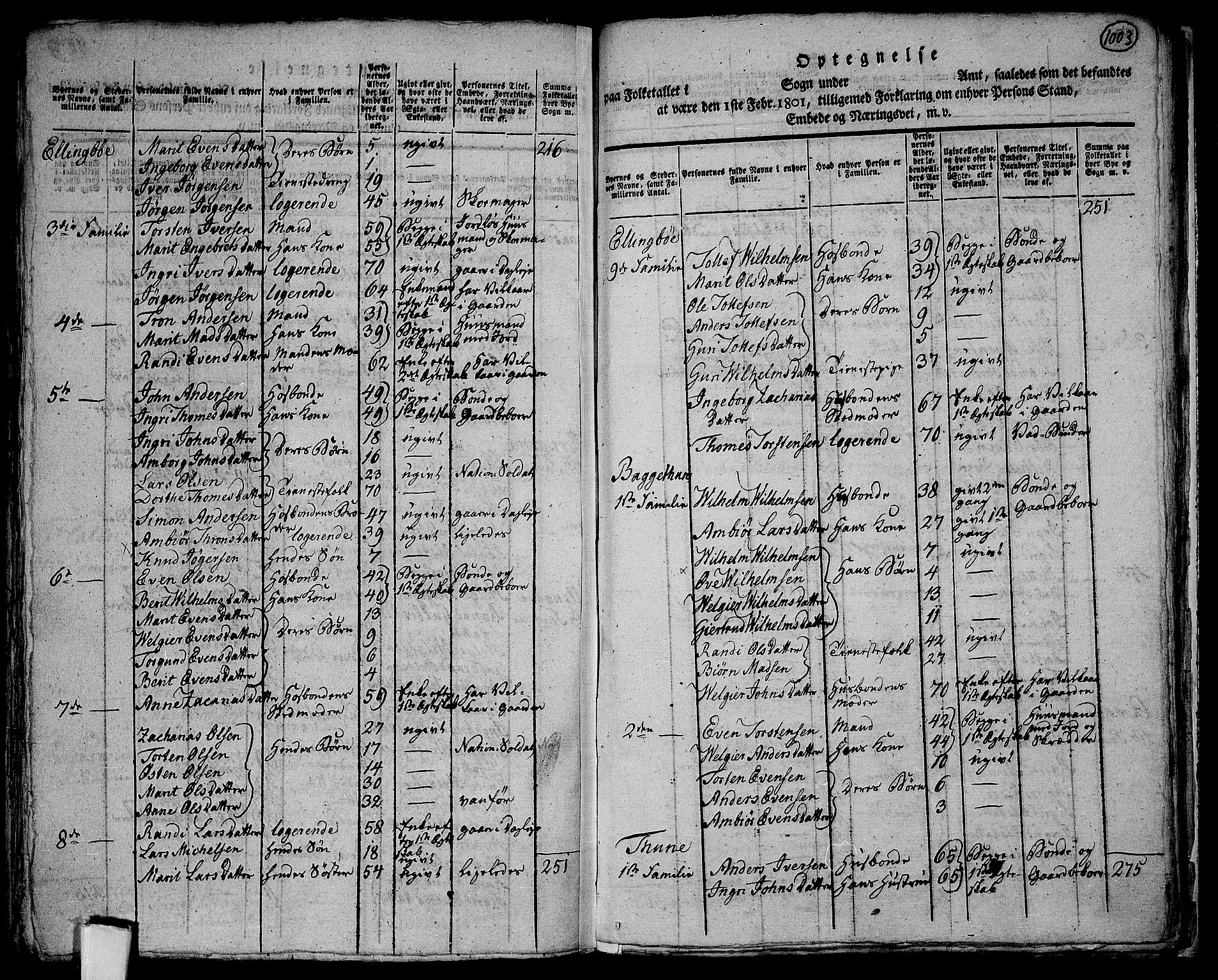 RA, 1801 census for 0545P Vang, 1801, p. 1002b-1003a