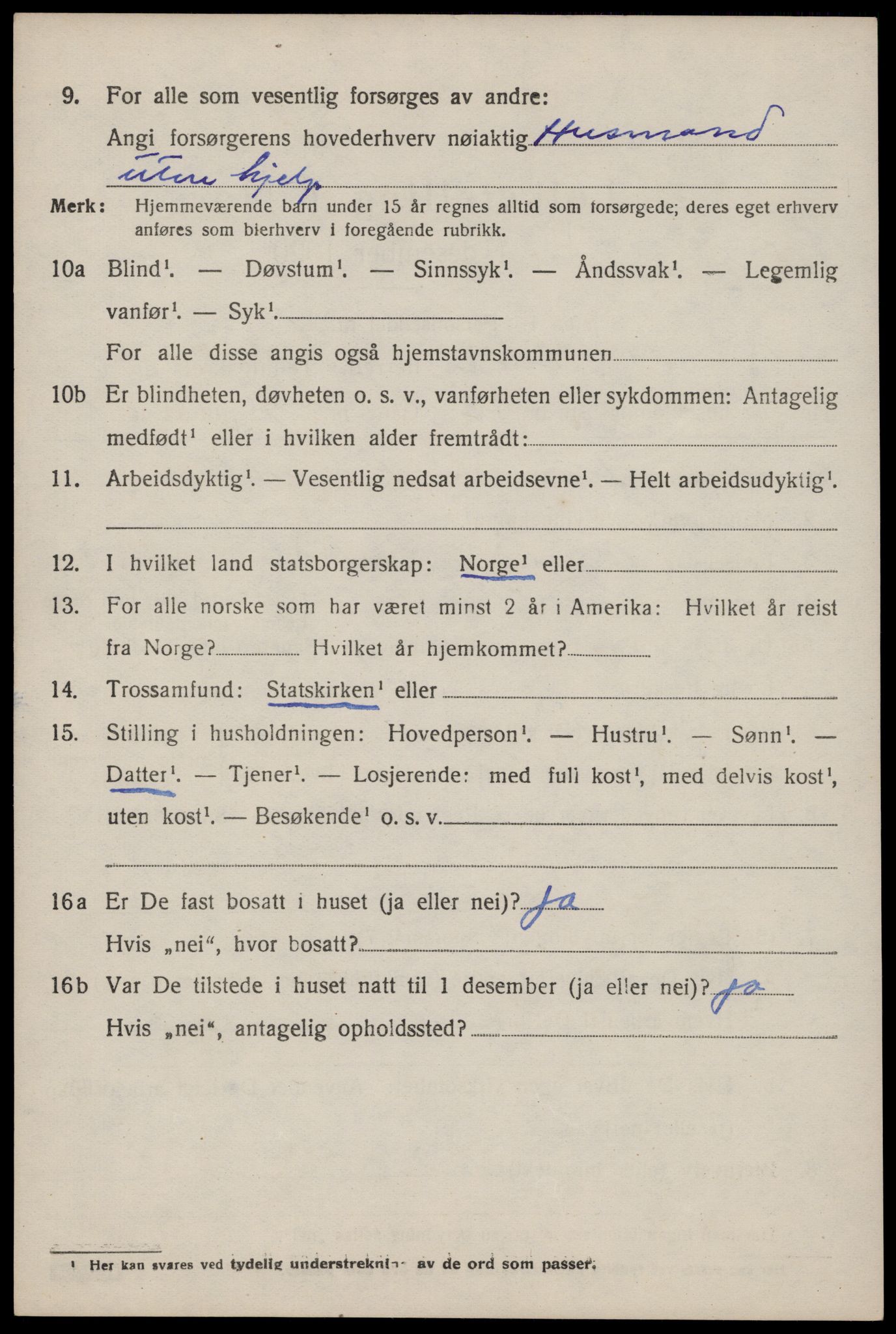 SAST, 1920 census for Suldal, 1920, p. 1335