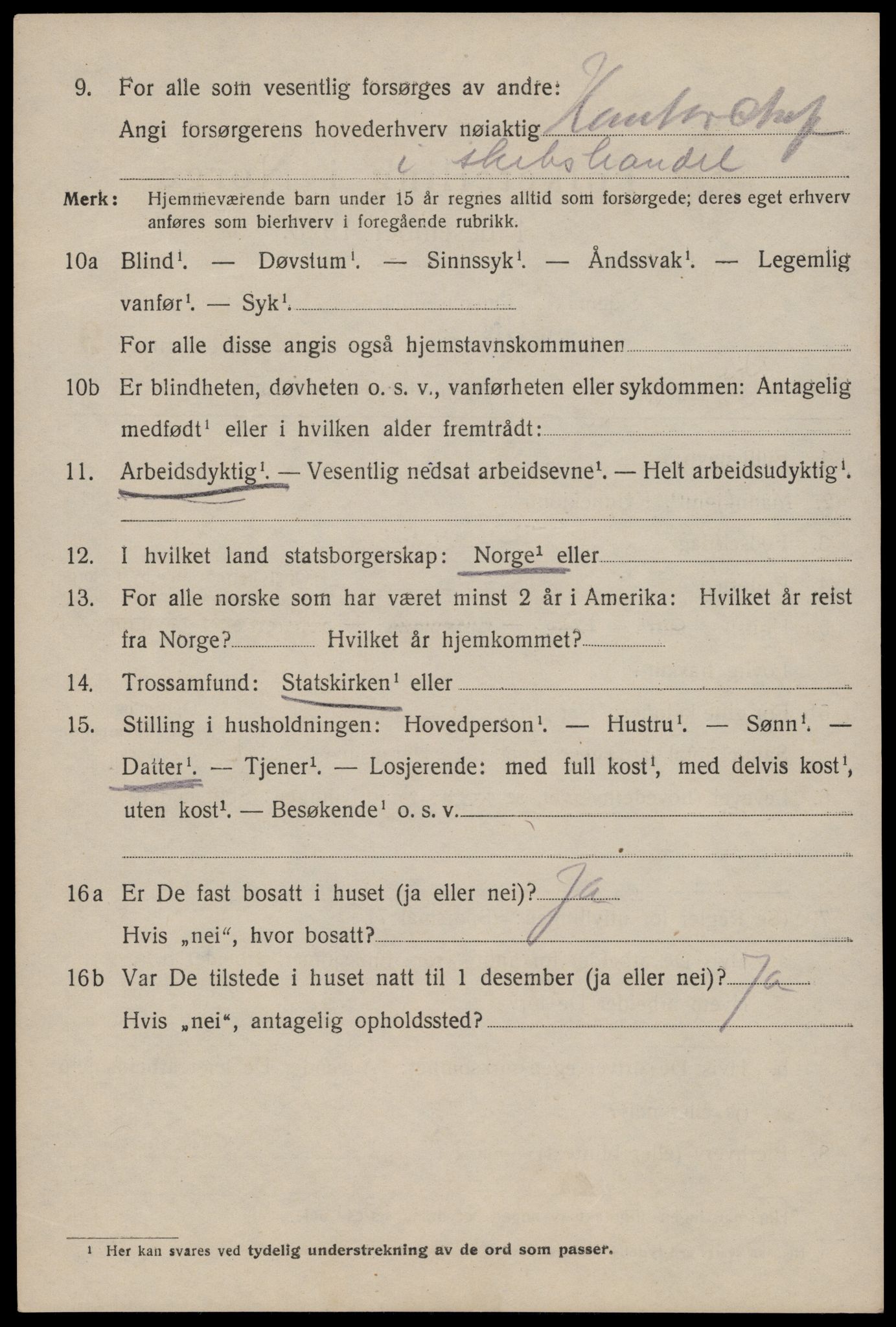 SAST, 1920 census for Haugesund, 1920, p. 32924