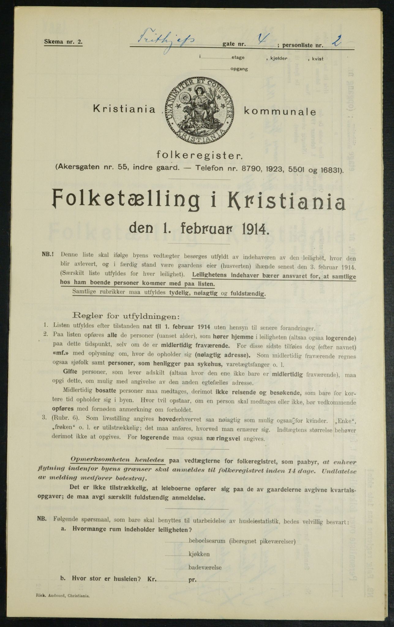 OBA, Municipal Census 1914 for Kristiania, 1914, p. 27020