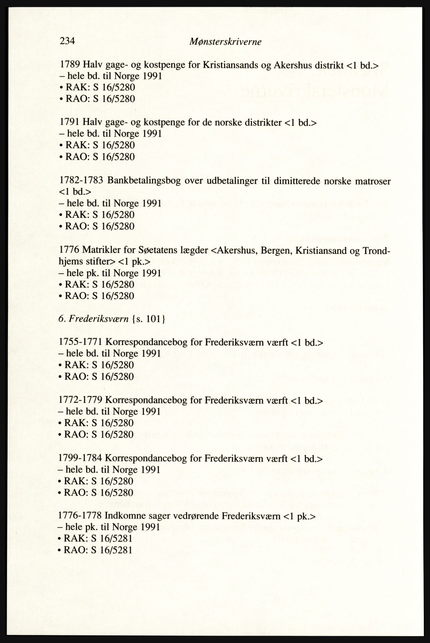 Publikasjoner utgitt av Arkivverket, PUBL/PUBL-001/A/0002: Erik Gøbel: NOREG, Tværregistratur over norgesrelevant materiale i Rigsarkivet i København (2000), 2000, p. 236