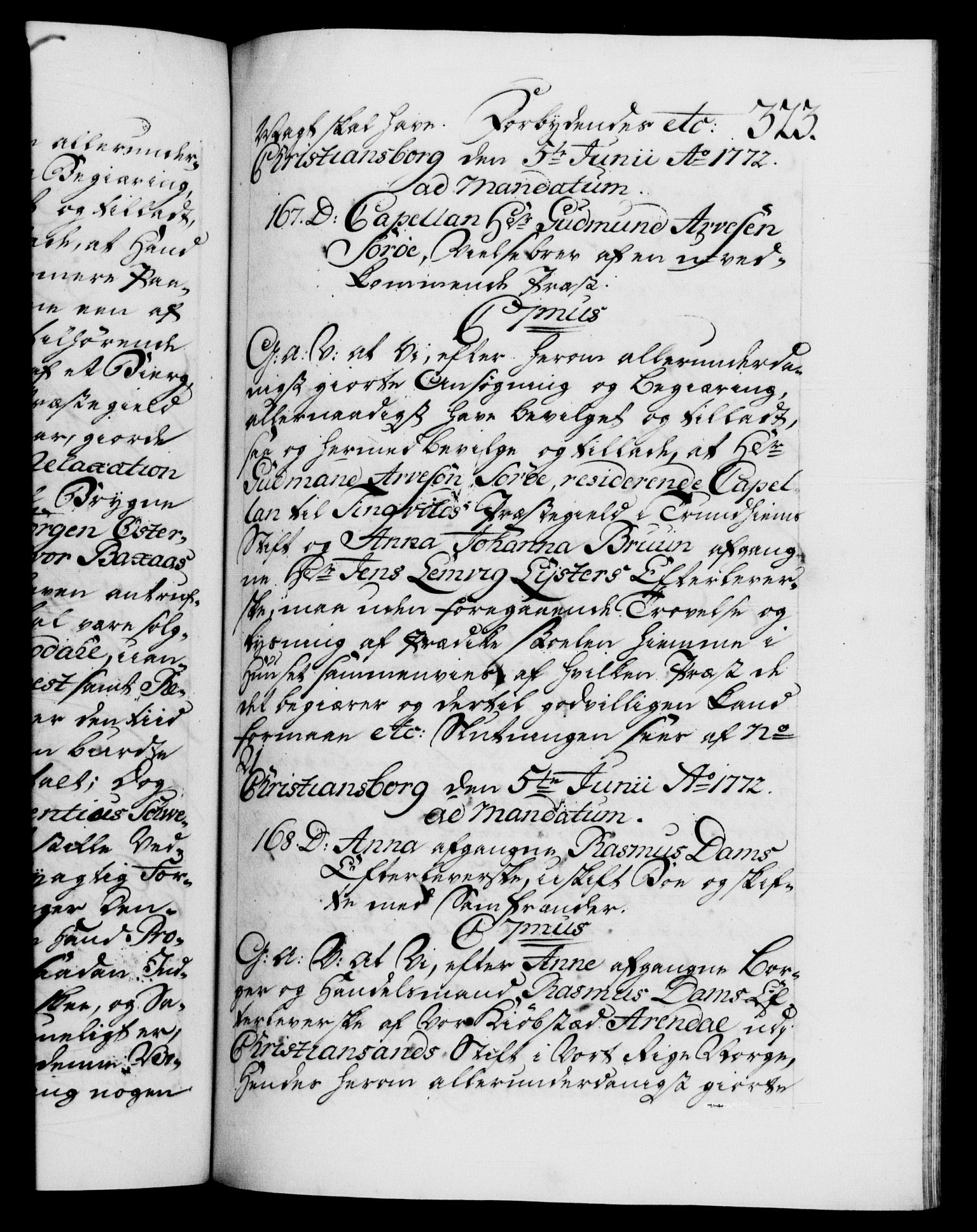 Danske Kanselli 1572-1799, AV/RA-EA-3023/F/Fc/Fca/Fcaa/L0045: Norske registre "Norske eller 3. dept.s åpne brev, 1771-1773, p. 323a