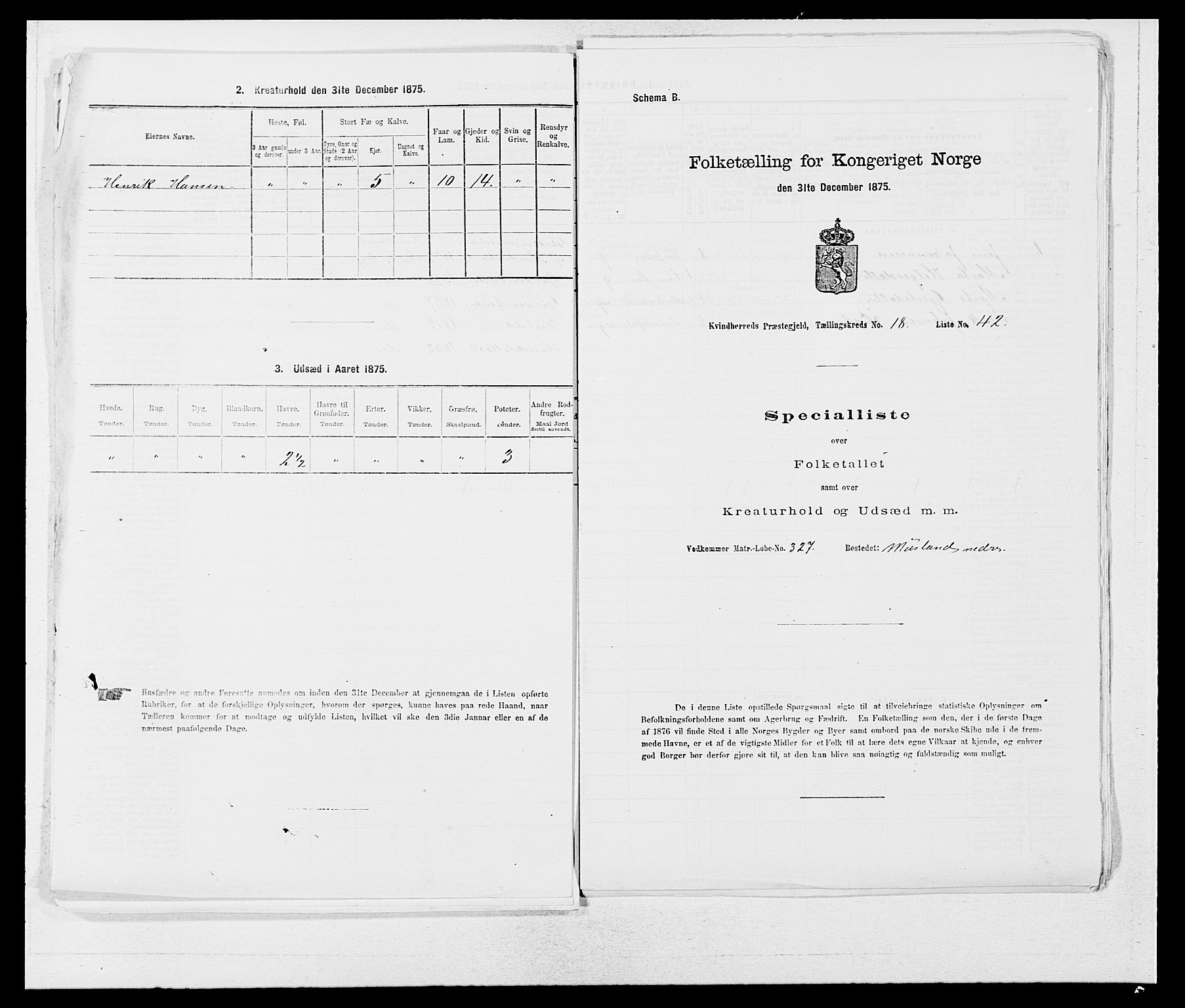 SAB, 1875 census for 1224P Kvinnherad, 1875, p. 1185