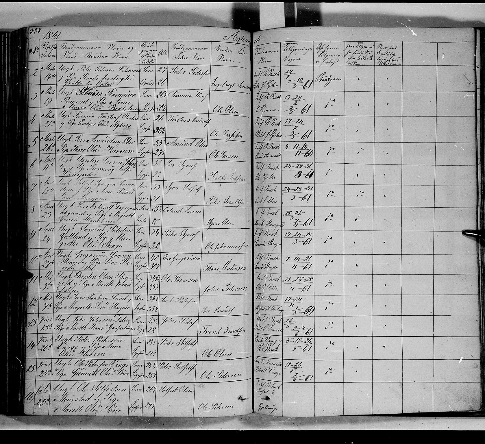 Lom prestekontor, SAH/PREST-070/L/L0004: Parish register (copy) no. 4, 1845-1864, p. 338-339