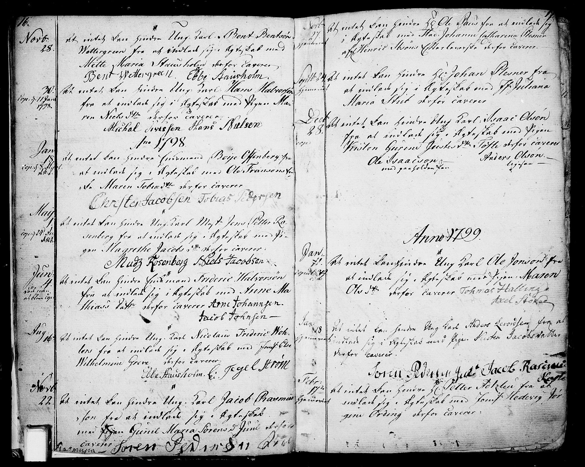 Skien kirkebøker, AV/SAKO-A-302/F/Fa/L0004: Parish register (official) no. 4, 1792-1814, p. 16-17