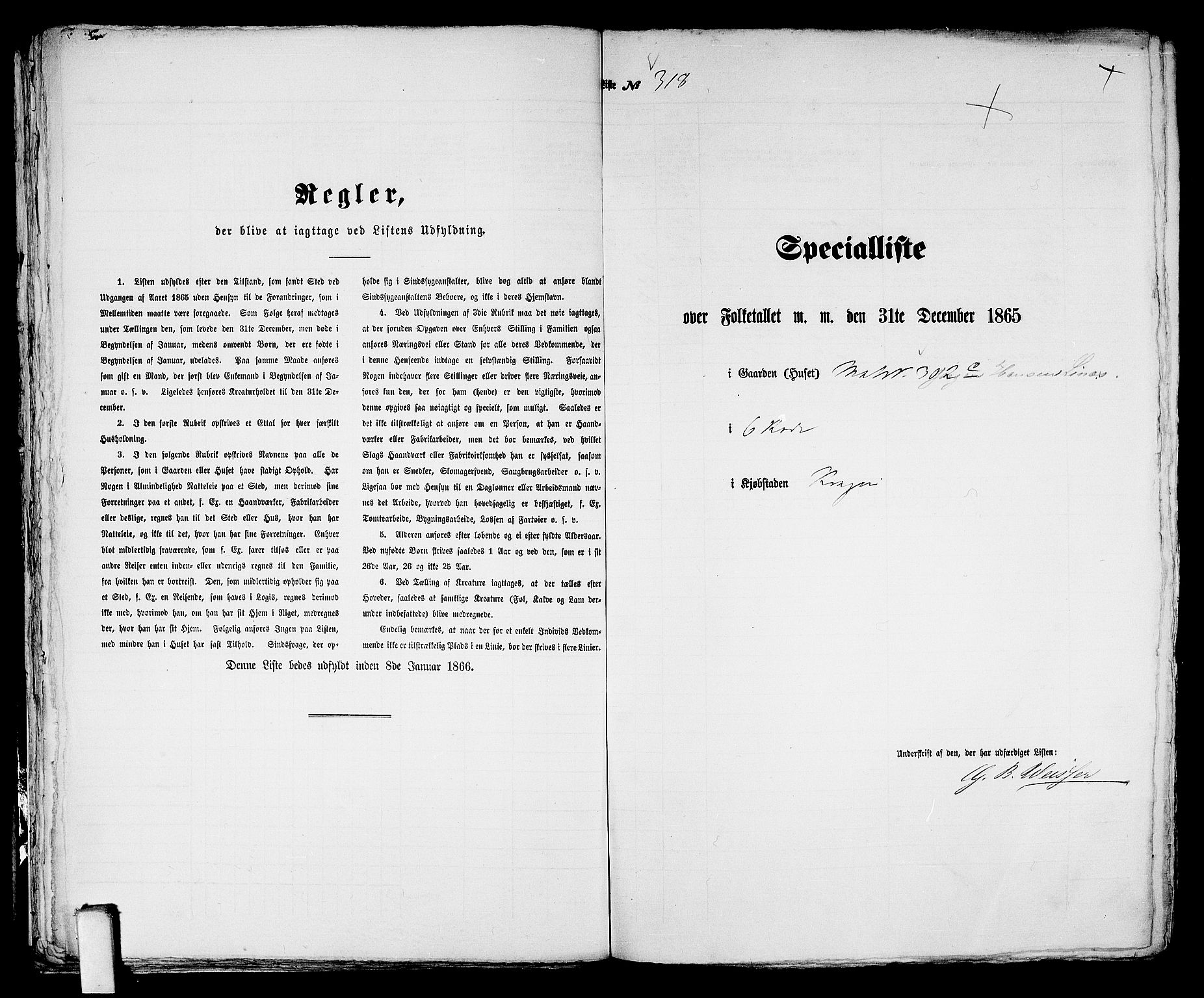 RA, 1865 census for Kragerø/Kragerø, 1865, p. 651