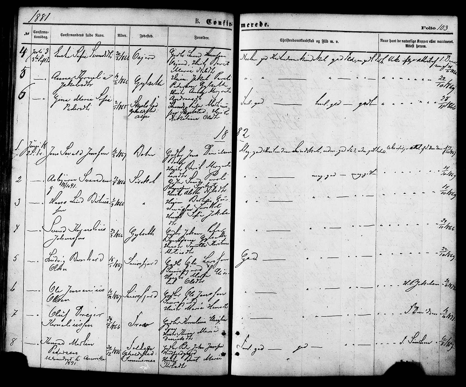 Ministerialprotokoller, klokkerbøker og fødselsregistre - Nordland, AV/SAT-A-1459/857/L0821: Parish register (official) no. 857A01, 1875-1889, p. 103