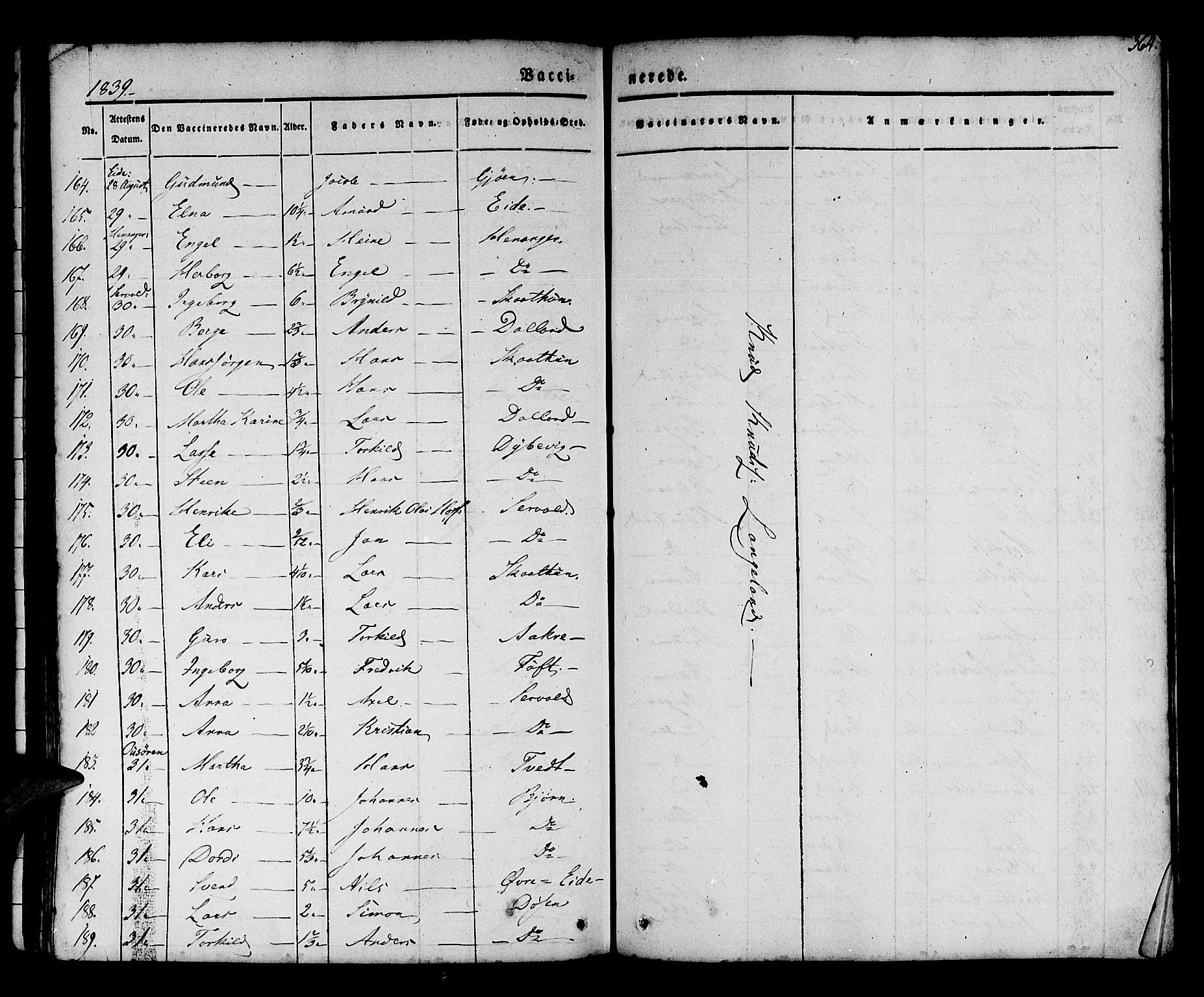 Os sokneprestembete, AV/SAB-A-99929: Parish register (official) no. A 15, 1839-1851, p. 364