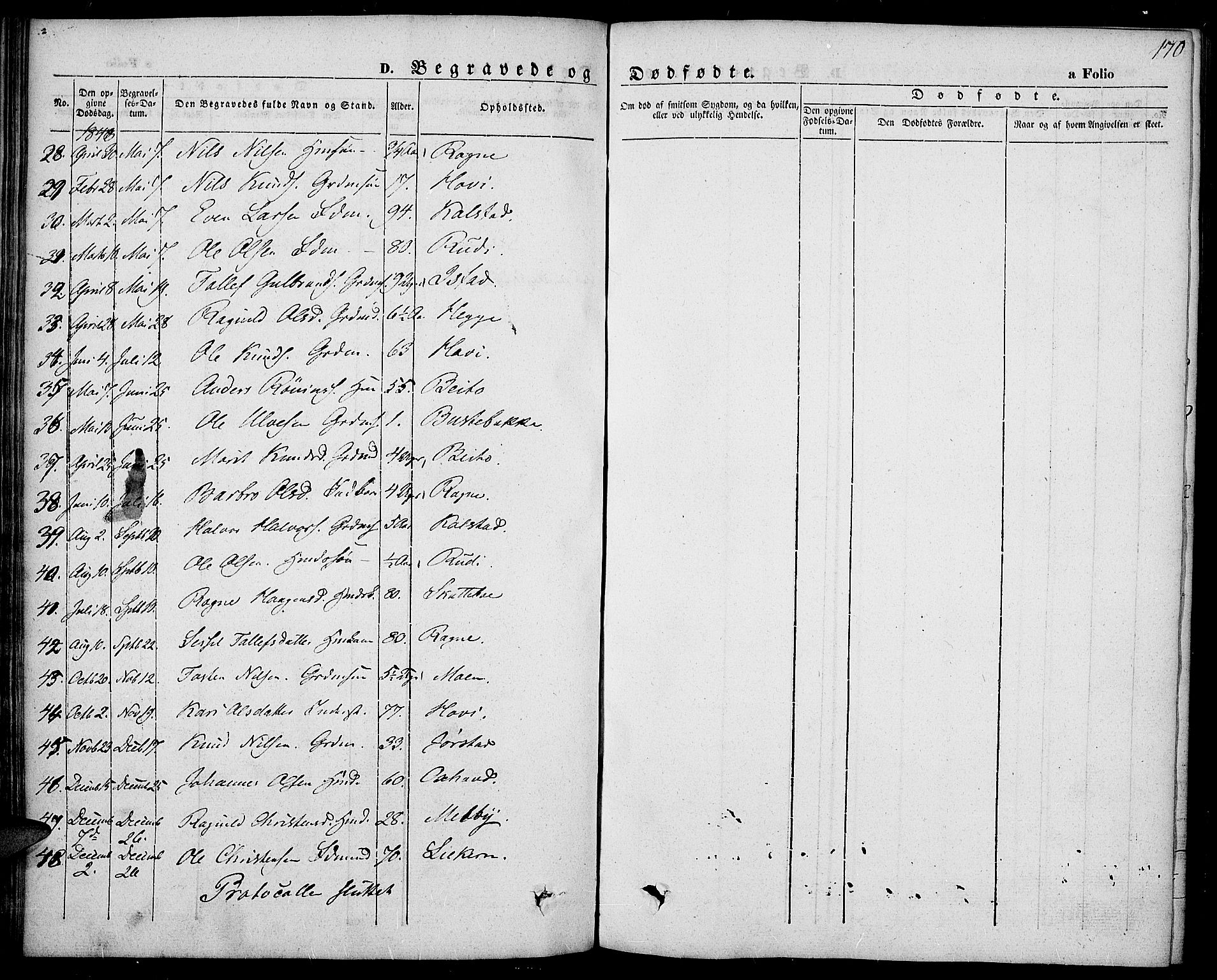 Slidre prestekontor, SAH/PREST-134/H/Ha/Haa/L0004: Parish register (official) no. 4, 1831-1848, p. 170