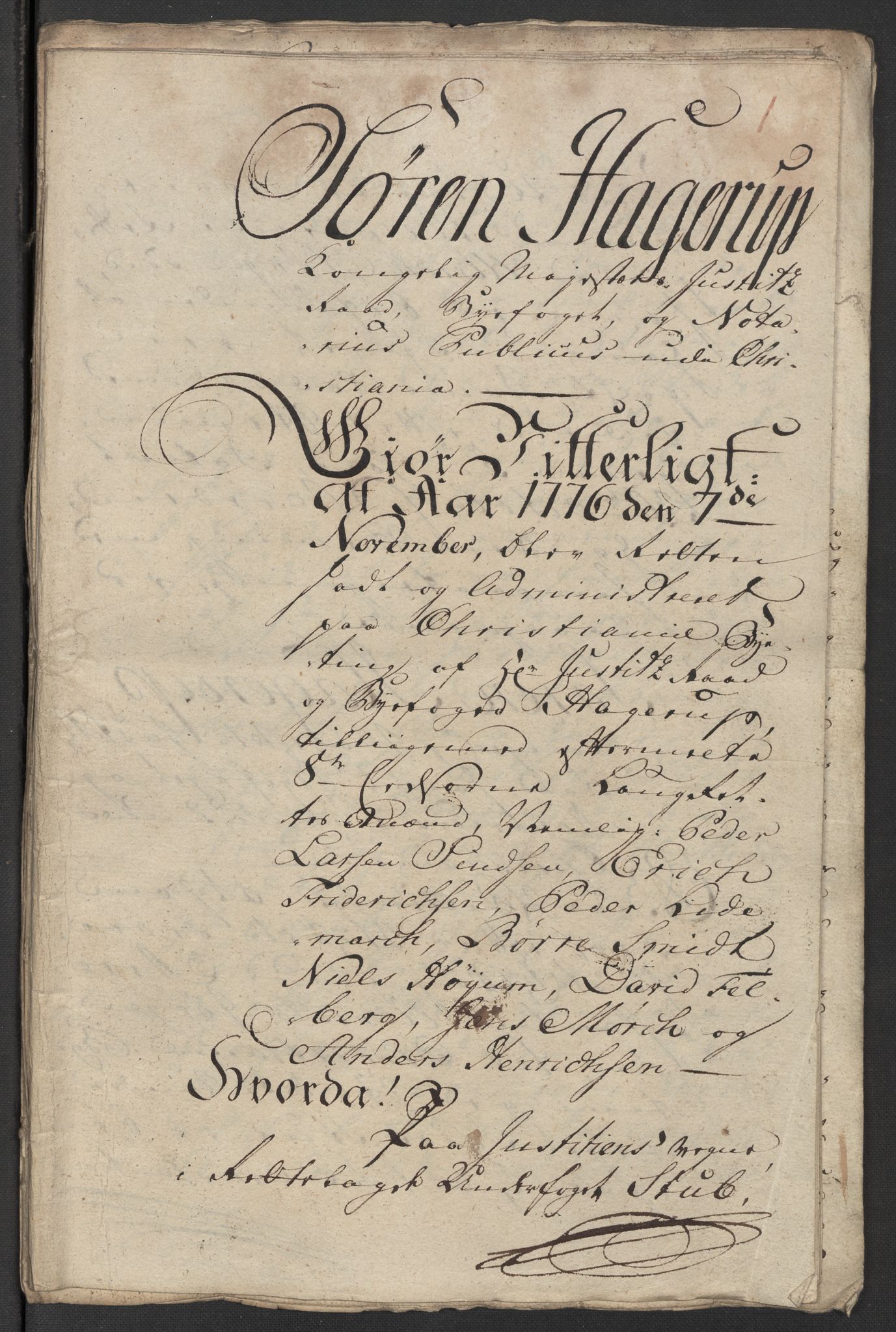 Kristiania stiftamt, SAO/A-10386/G/Gm/L0011: Domsakter og forhør, 1776, p. 460