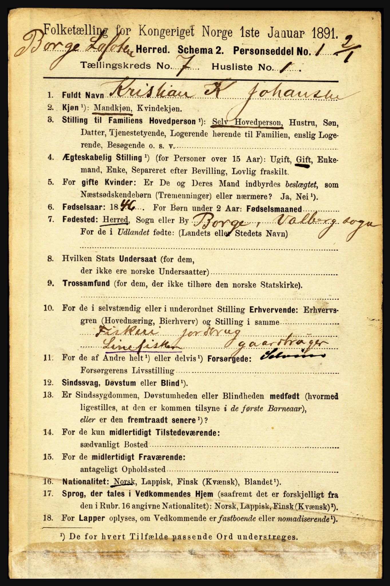 RA, 1891 census for 1862 Borge, 1891, p. 4417