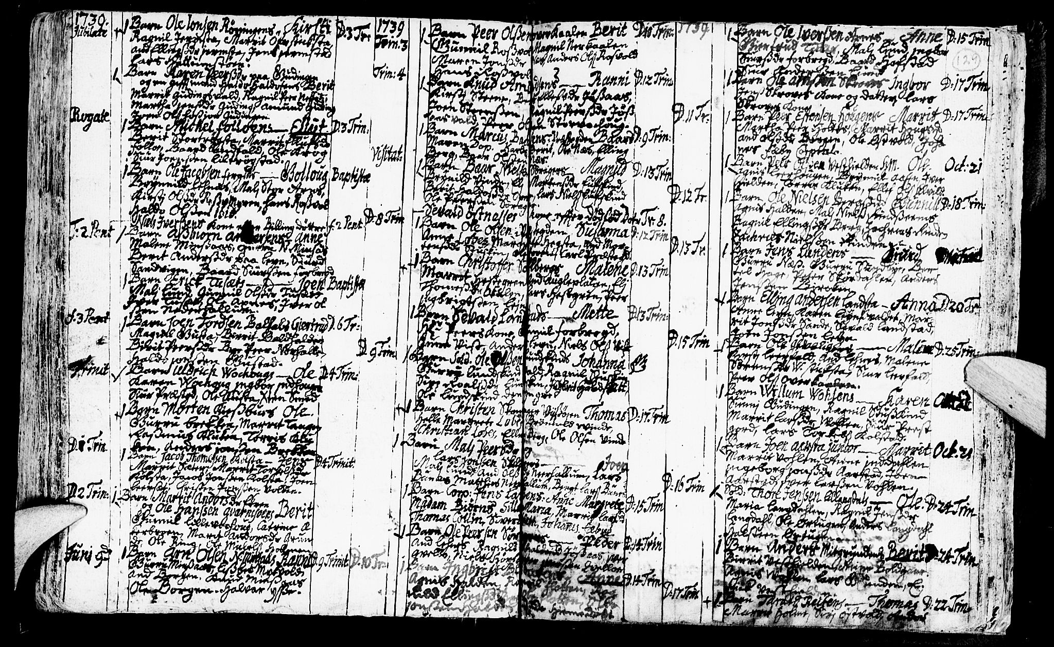 Ministerialprotokoller, klokkerbøker og fødselsregistre - Nord-Trøndelag, SAT/A-1458/723/L0230: Parish register (official) no. 723A01, 1705-1747, p. 129