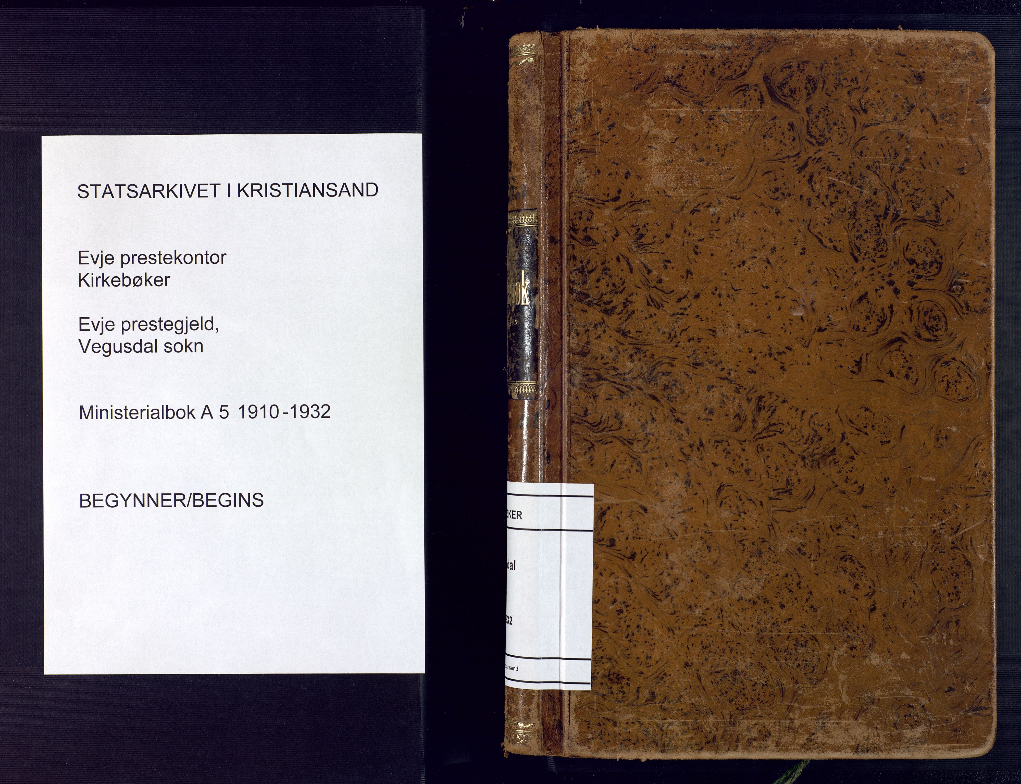 Herefoss sokneprestkontor, SAK/1111-0019/F/Fa/Fab/L0005: Parish register (official) no. A 5, 1910-1932
