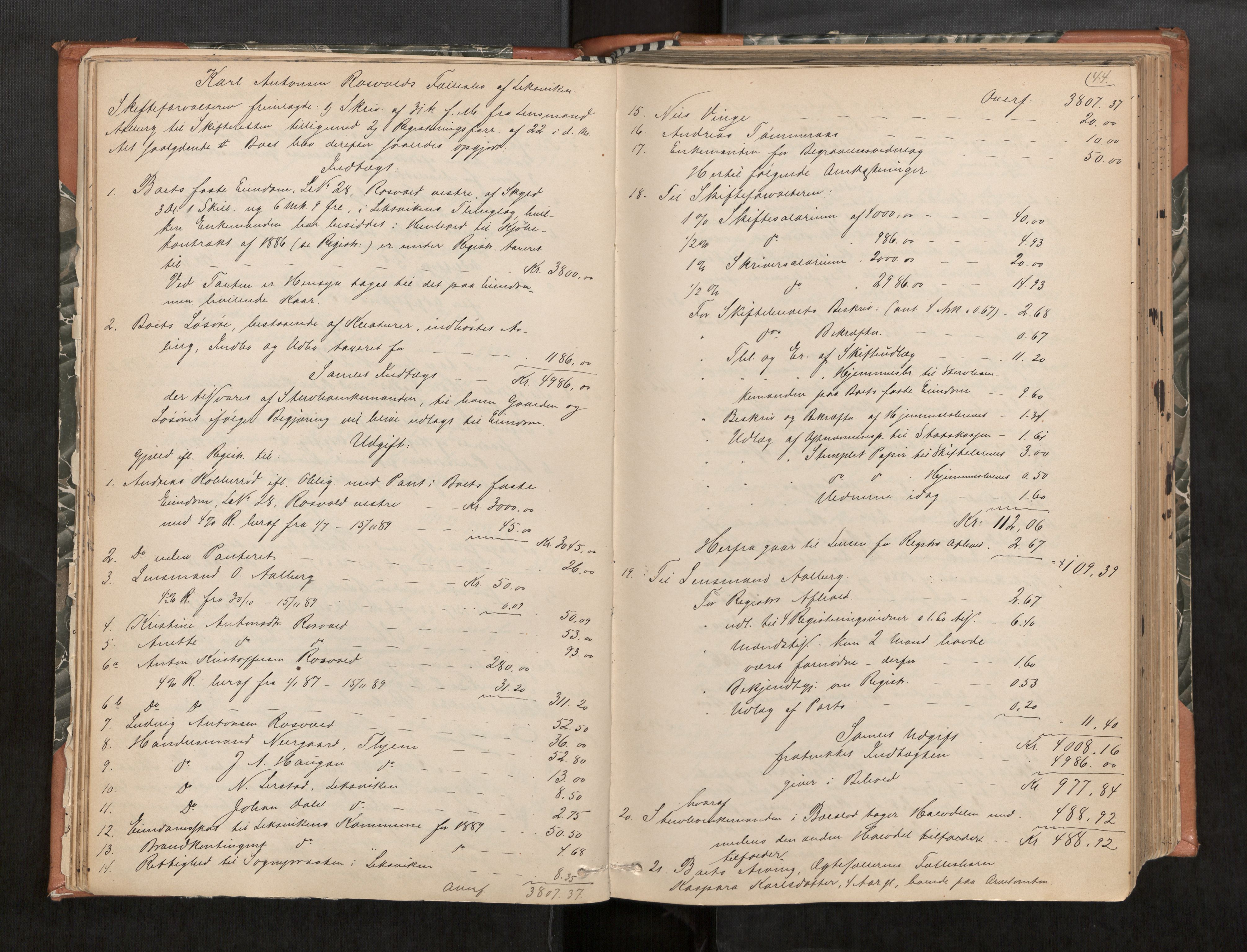 Stjør- og Verdal sorenskriveri, AV/SAT-A-4167/1/3/3A/L0046: Skifteslutningsprotokoll, 1889-1895, p. 44