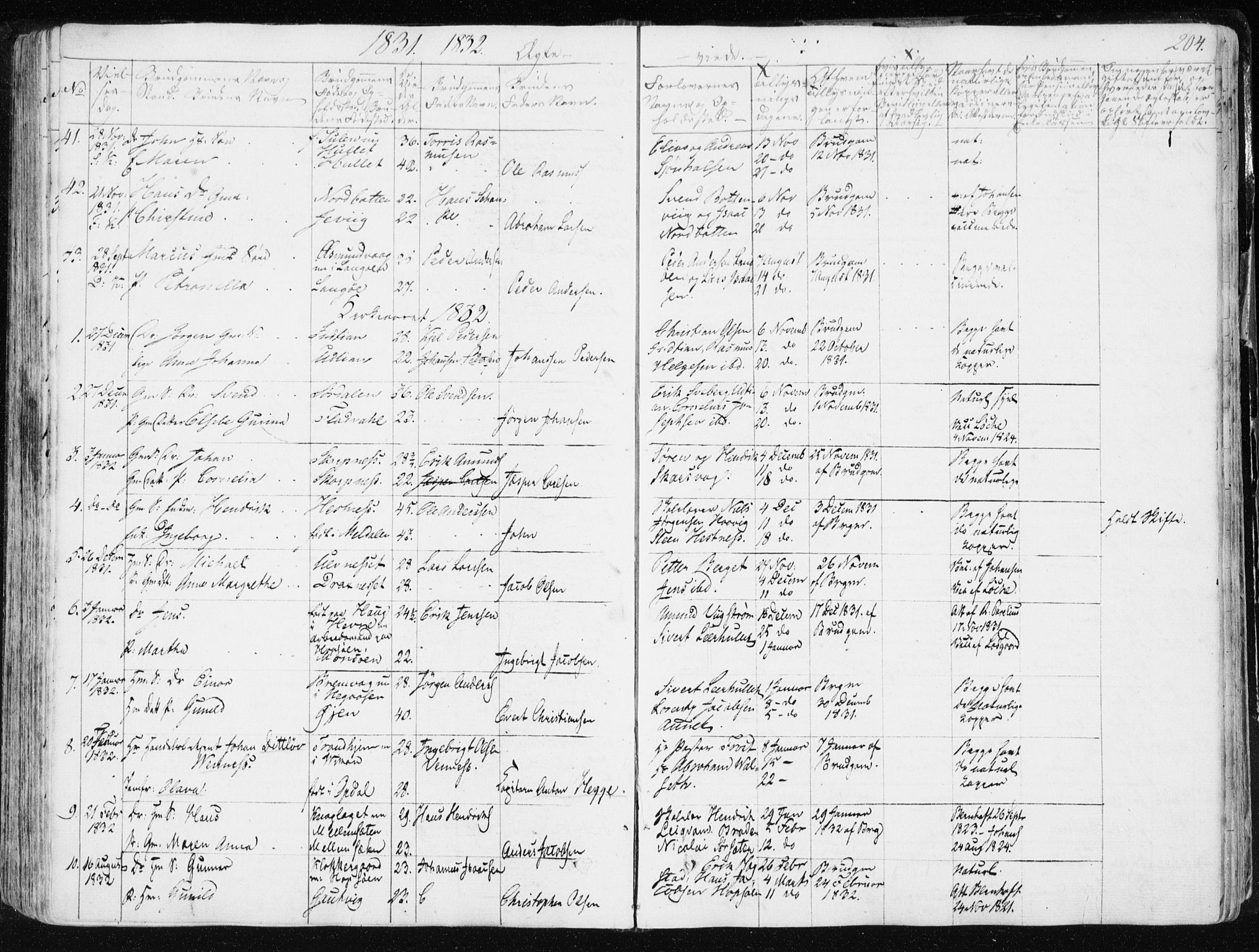 Ministerialprotokoller, klokkerbøker og fødselsregistre - Sør-Trøndelag, SAT/A-1456/634/L0528: Parish register (official) no. 634A04, 1827-1842, p. 204