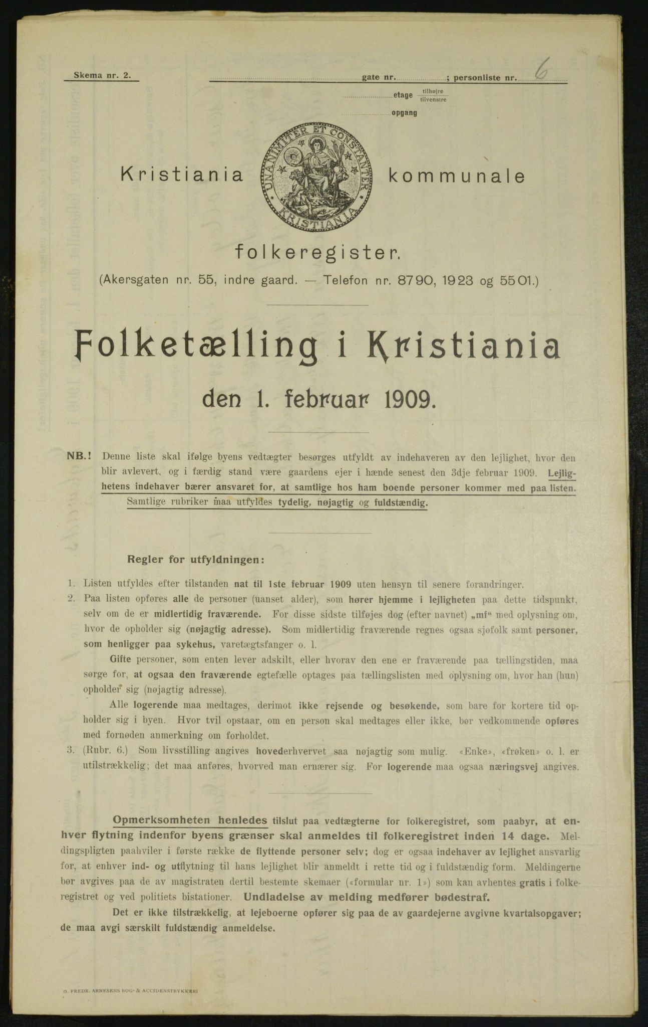 OBA, Municipal Census 1909 for Kristiania, 1909, p. 15918