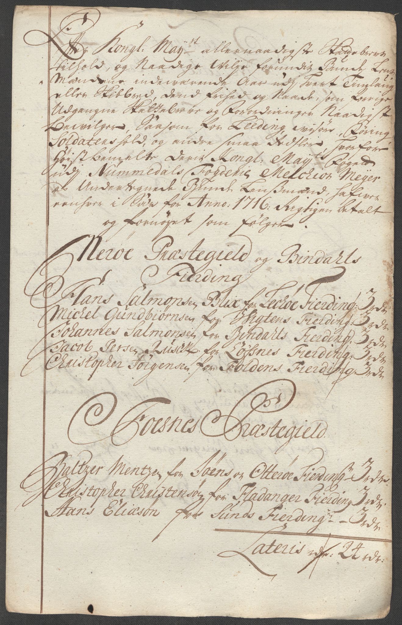 Rentekammeret inntil 1814, Reviderte regnskaper, Fogderegnskap, AV/RA-EA-4092/R64/L4437: Fogderegnskap Namdal, 1716, p. 193