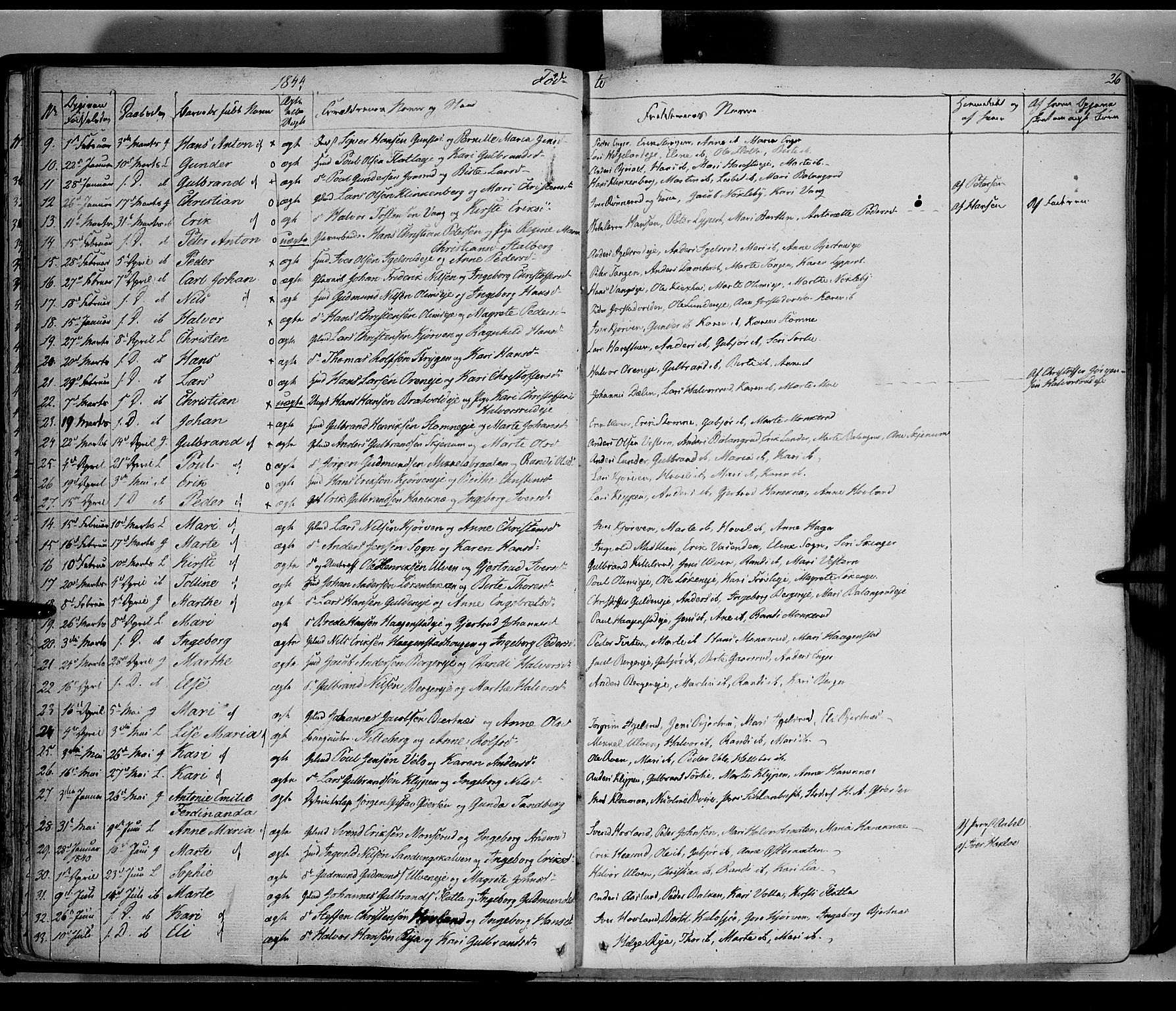 Jevnaker prestekontor, SAH/PREST-116/H/Ha/Haa/L0006: Parish register (official) no. 6, 1837-1857, p. 26