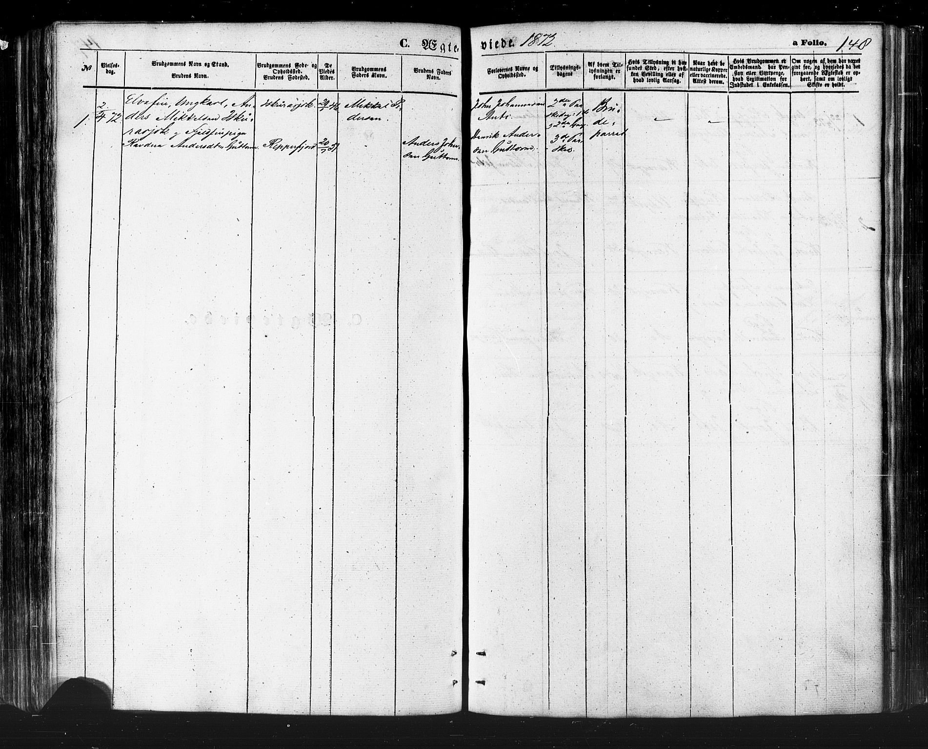 Karasjok sokneprestkontor, SATØ/S-1352/H/Ha/L0001kirke: Parish register (official) no. 1, 1872-1884, p. 148
