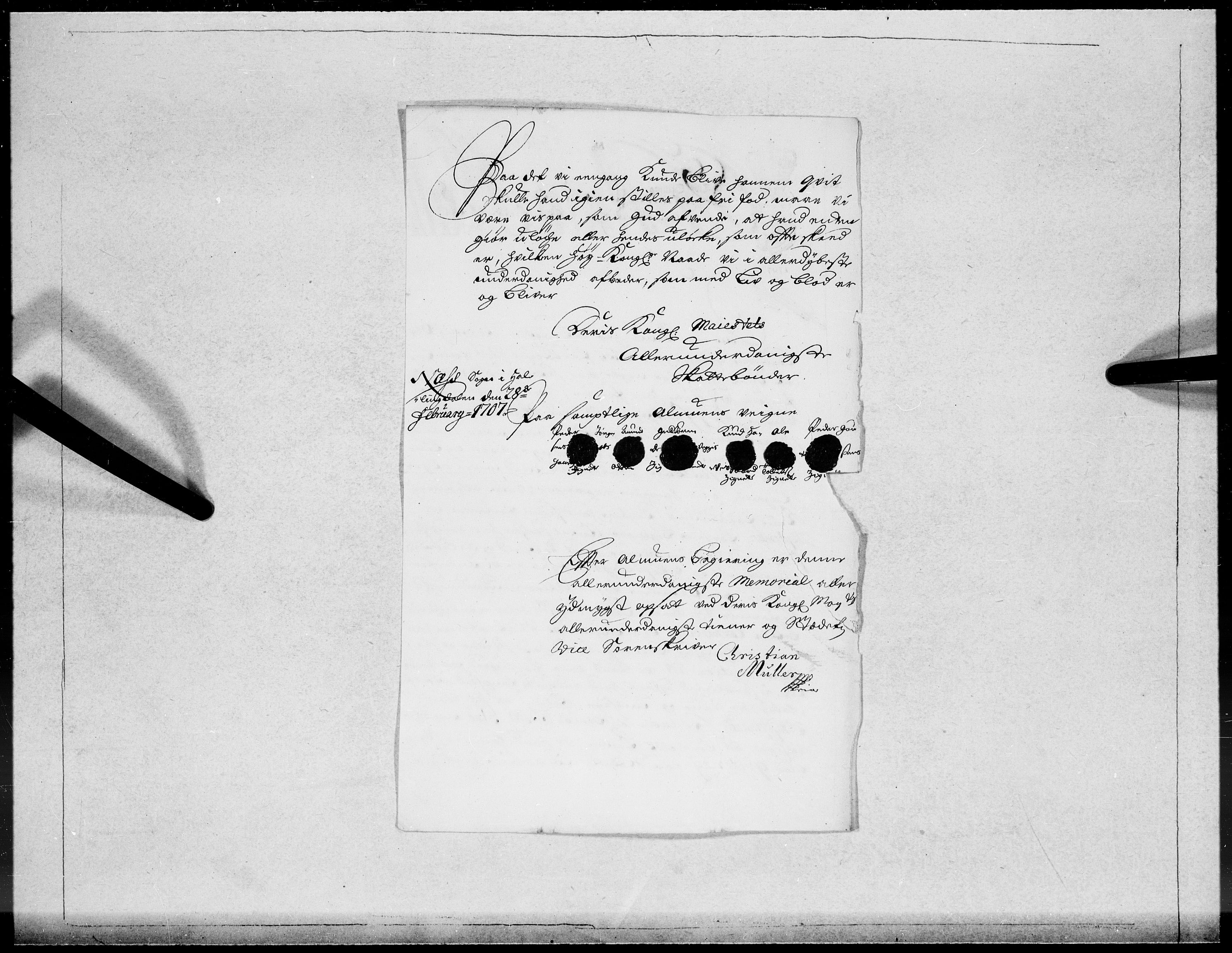 Danske Kanselli 1572-1799, AV/RA-EA-3023/F/Fc/Fcc/Fcca/L0063: Norske innlegg 1572-1799, 1707, p. 340