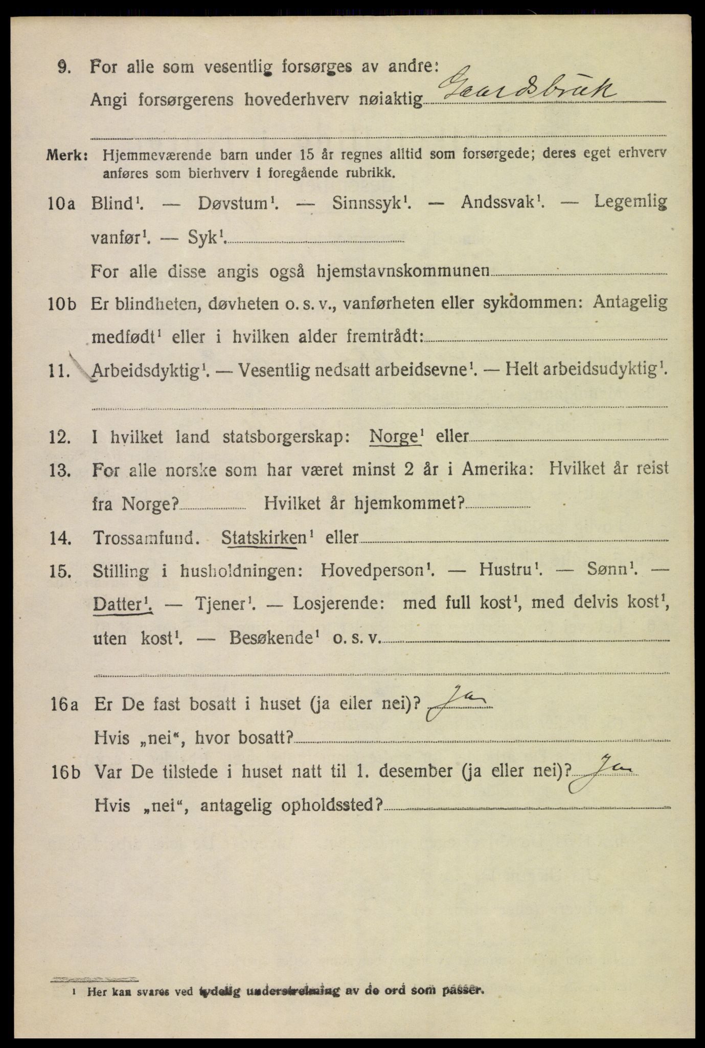SAH, 1920 census for Fåberg, 1920, p. 13525