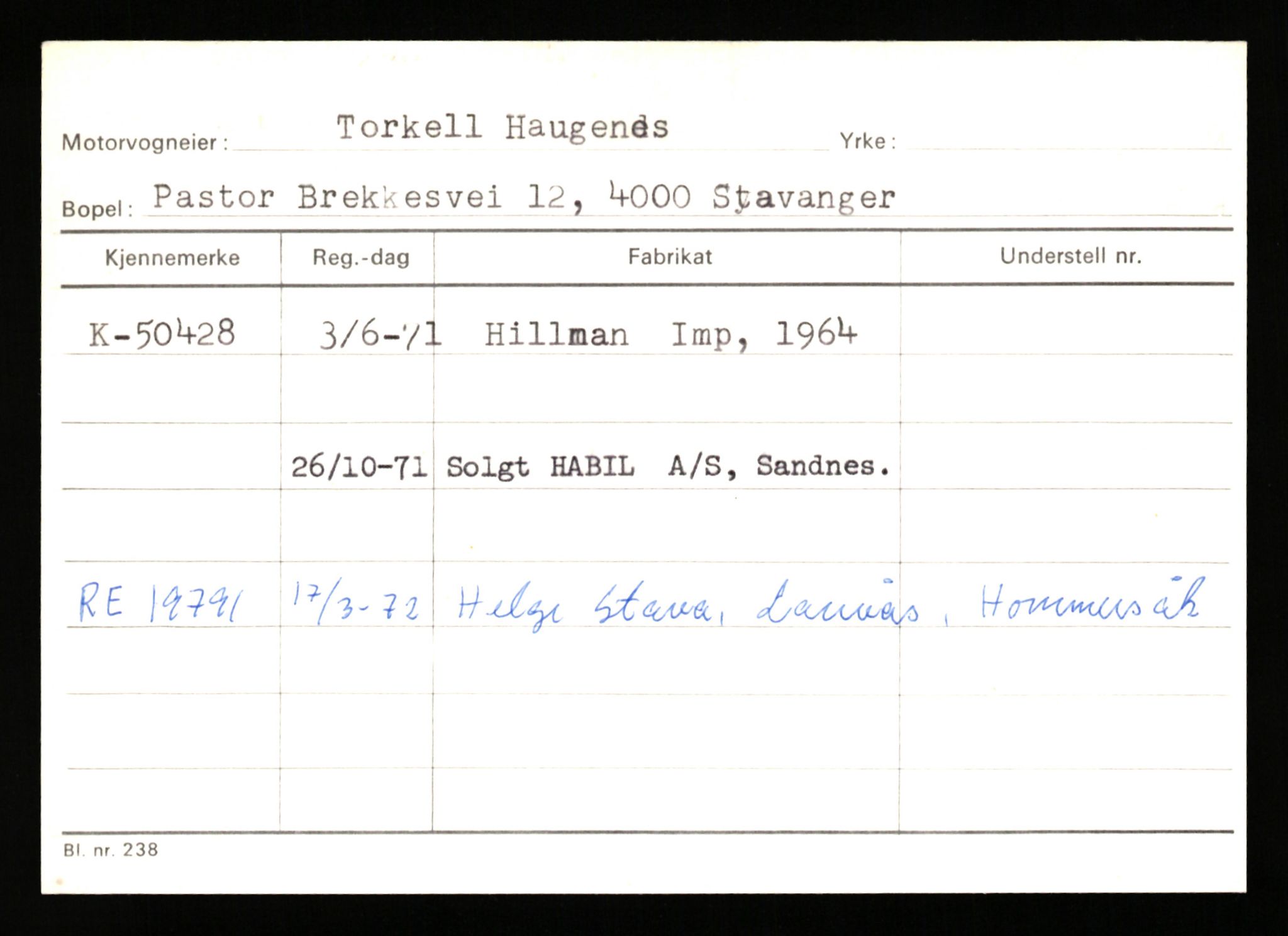 Stavanger trafikkstasjon, AV/SAST-A-101942/0/G/L0007: Registreringsnummer: 49019 - 67460, 1930-1971, p. 305