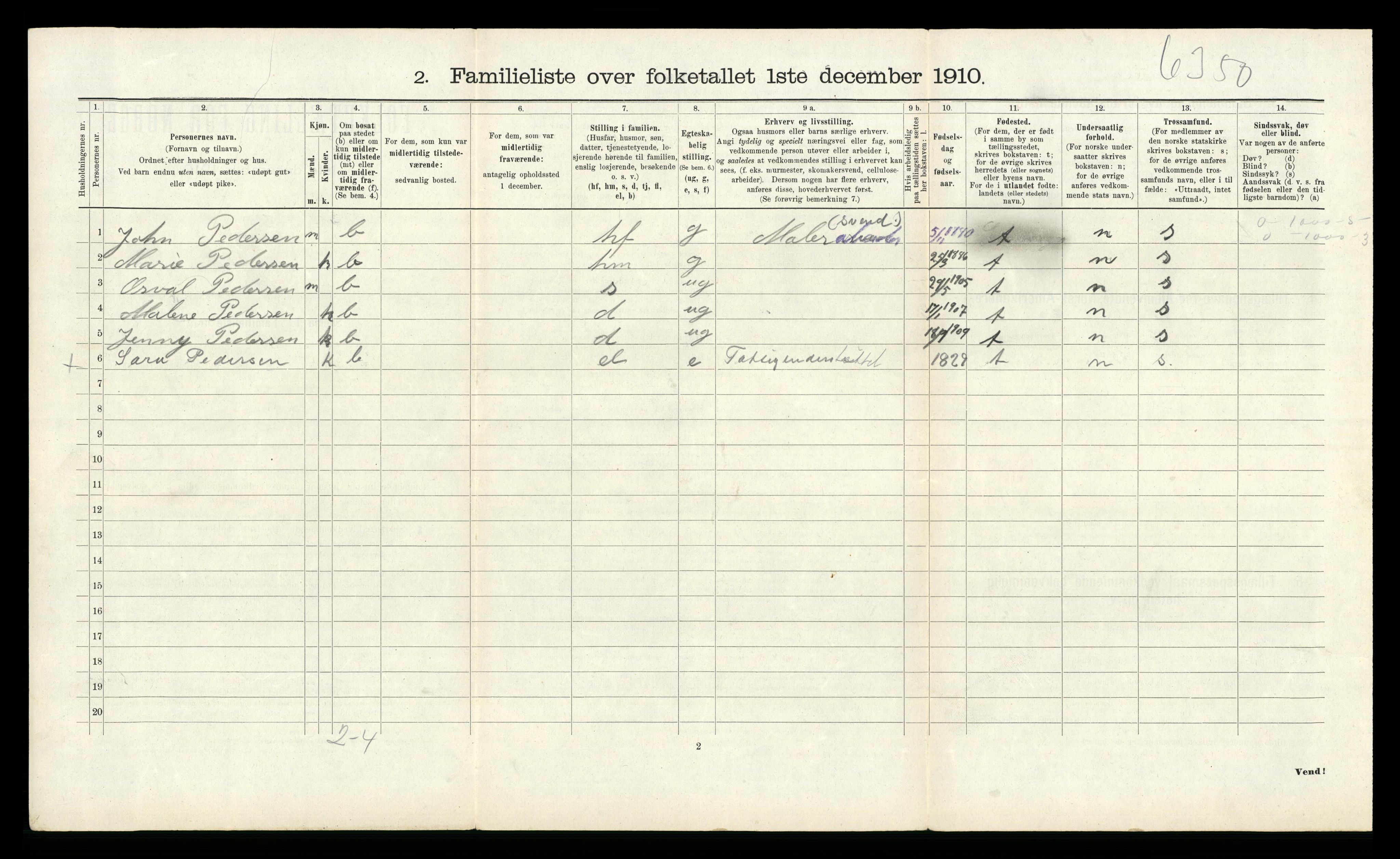 RA, 1910 census for Stavanger, 1910, p. 1567