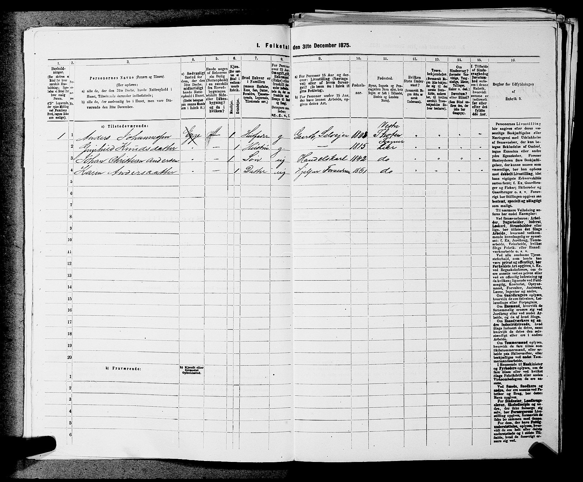 SAKO, 1875 census for 0626P Lier, 1875, p. 826