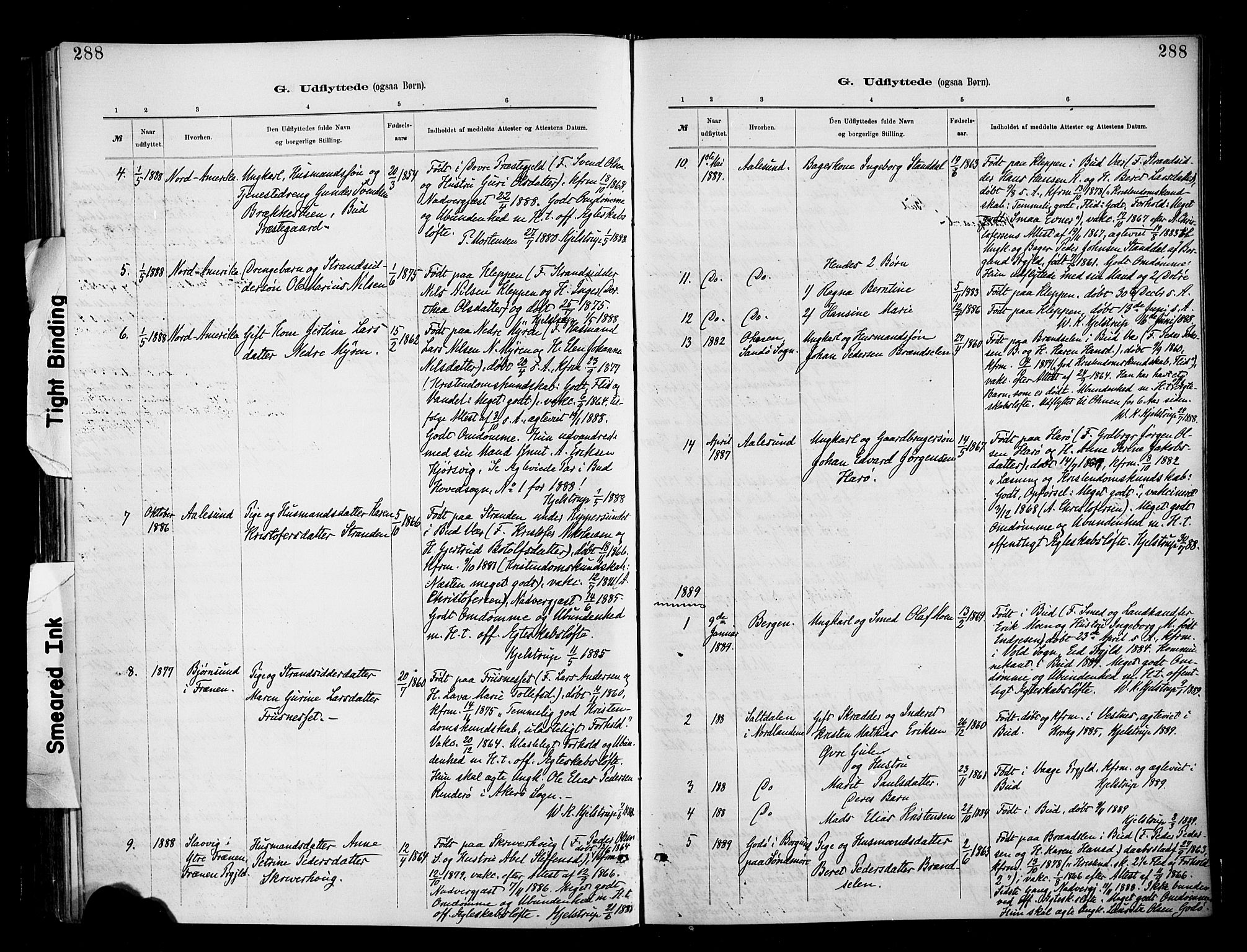Ministerialprotokoller, klokkerbøker og fødselsregistre - Møre og Romsdal, SAT/A-1454/566/L0769: Parish register (official) no. 566A08, 1881-1903, p. 288