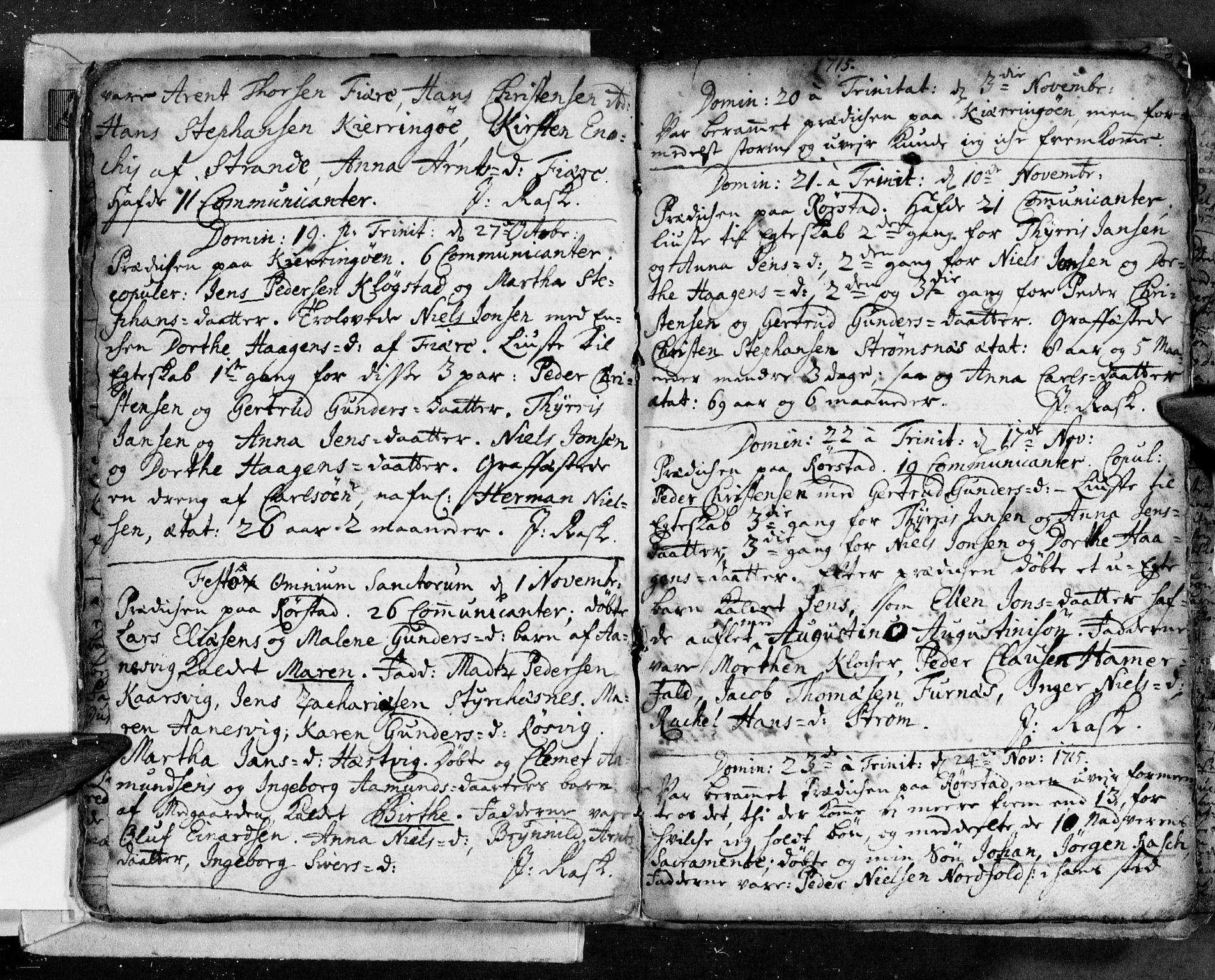 Ministerialprotokoller, klokkerbøker og fødselsregistre - Nordland, AV/SAT-A-1459/853/L0765: Parish register (official) no. 853A04, 1715-1745