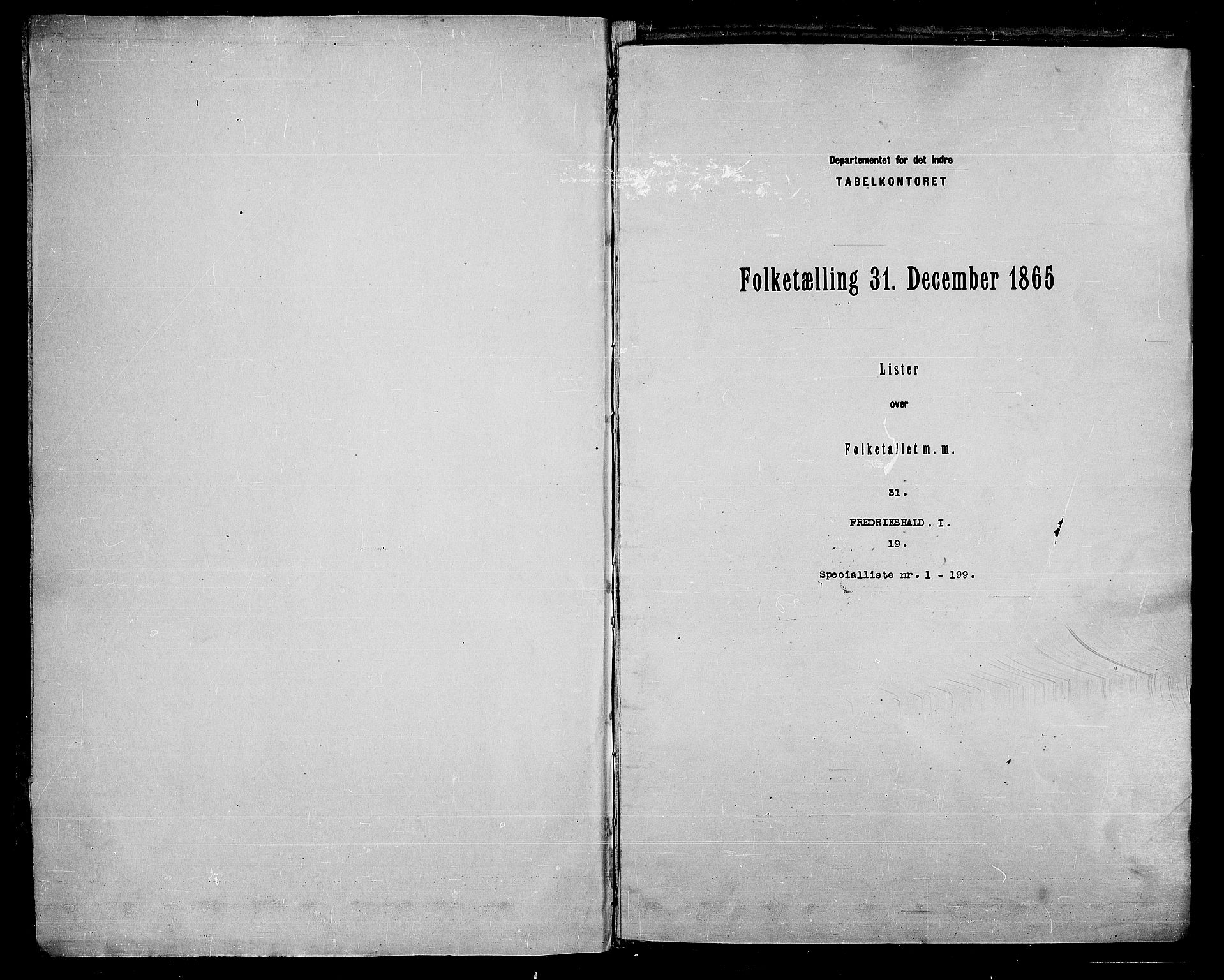 RA, 1865 census for Fredrikshald, 1865, p. 2