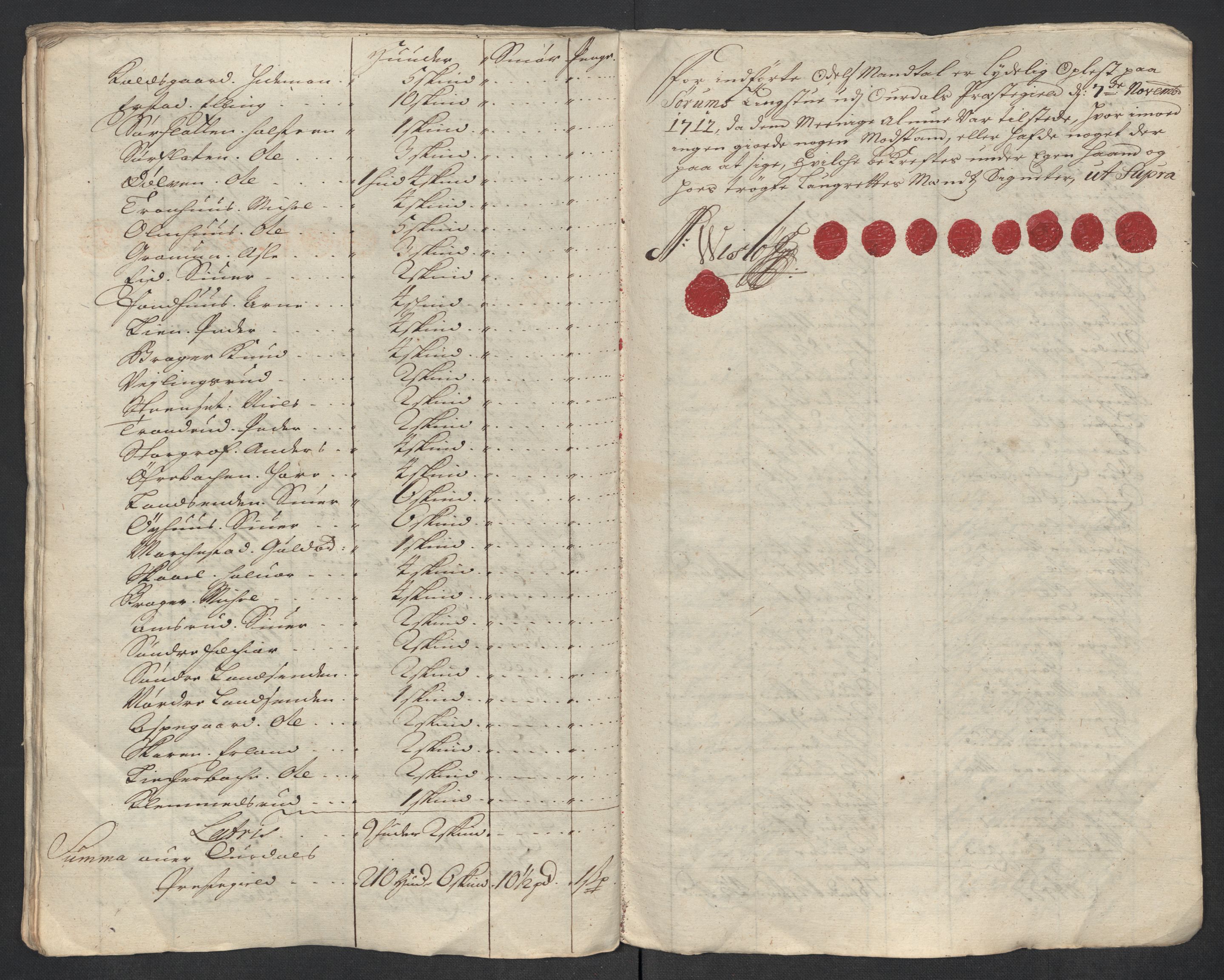 Rentekammeret inntil 1814, Reviderte regnskaper, Fogderegnskap, AV/RA-EA-4092/R18/L1309: Fogderegnskap Hadeland, Toten og Valdres, 1712, p. 396