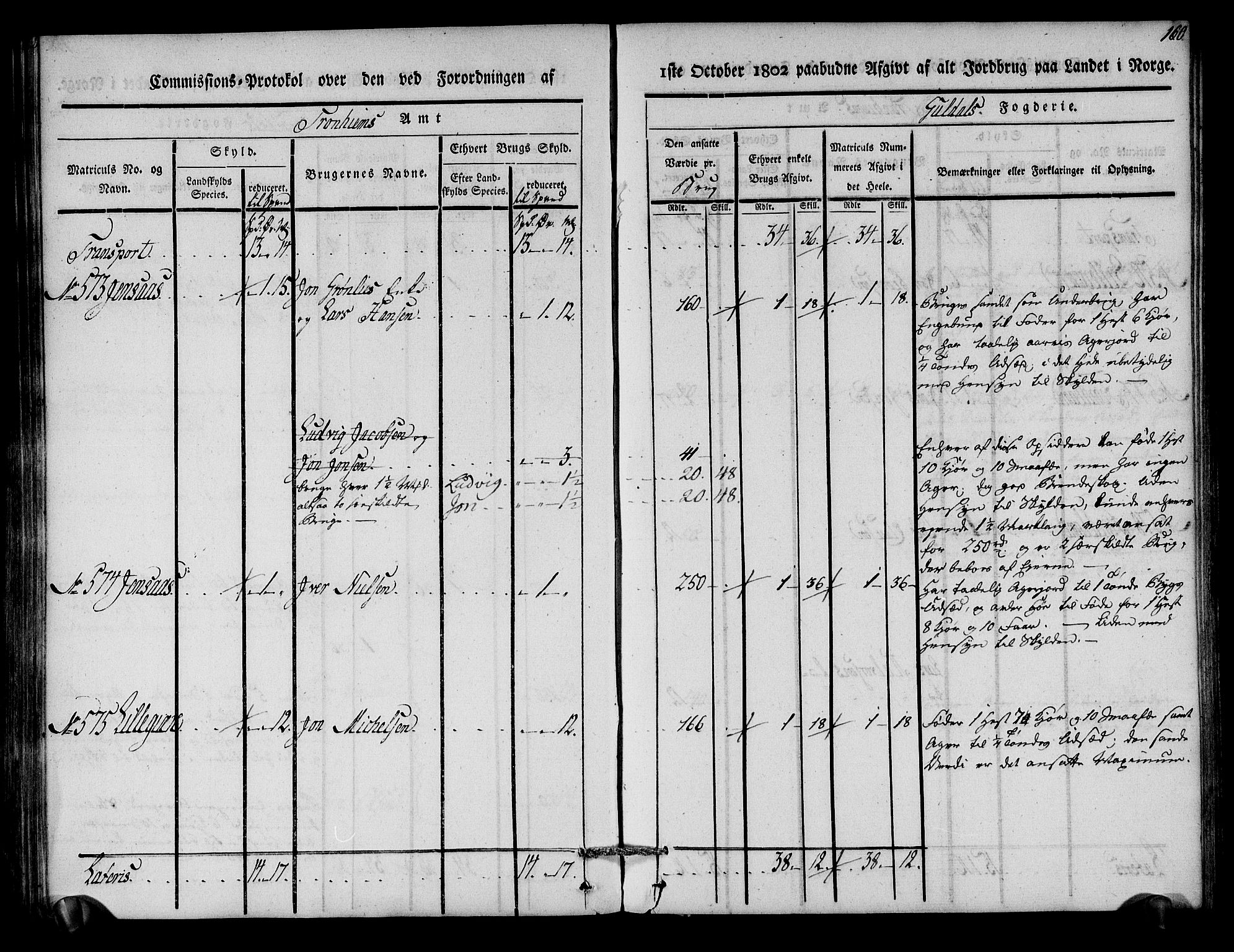 Rentekammeret inntil 1814, Realistisk ordnet avdeling, AV/RA-EA-4070/N/Ne/Nea/L0136a: Orkdal og Gauldal fogderi. Kommisjonsprotokoll for Gauldalen, 1803, p. 161