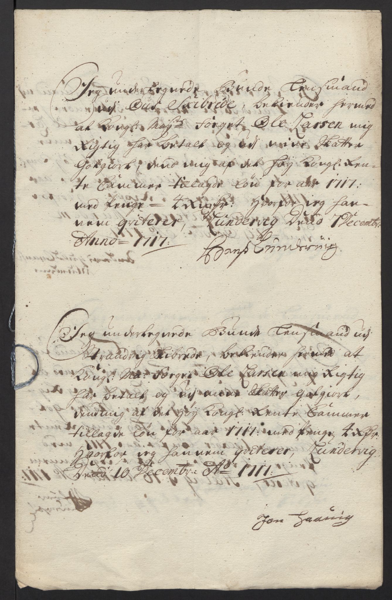 Rentekammeret inntil 1814, Reviderte regnskaper, Fogderegnskap, AV/RA-EA-4092/R48/L2994: Fogderegnskap Sunnhordland og Hardanger, 1717, p. 227