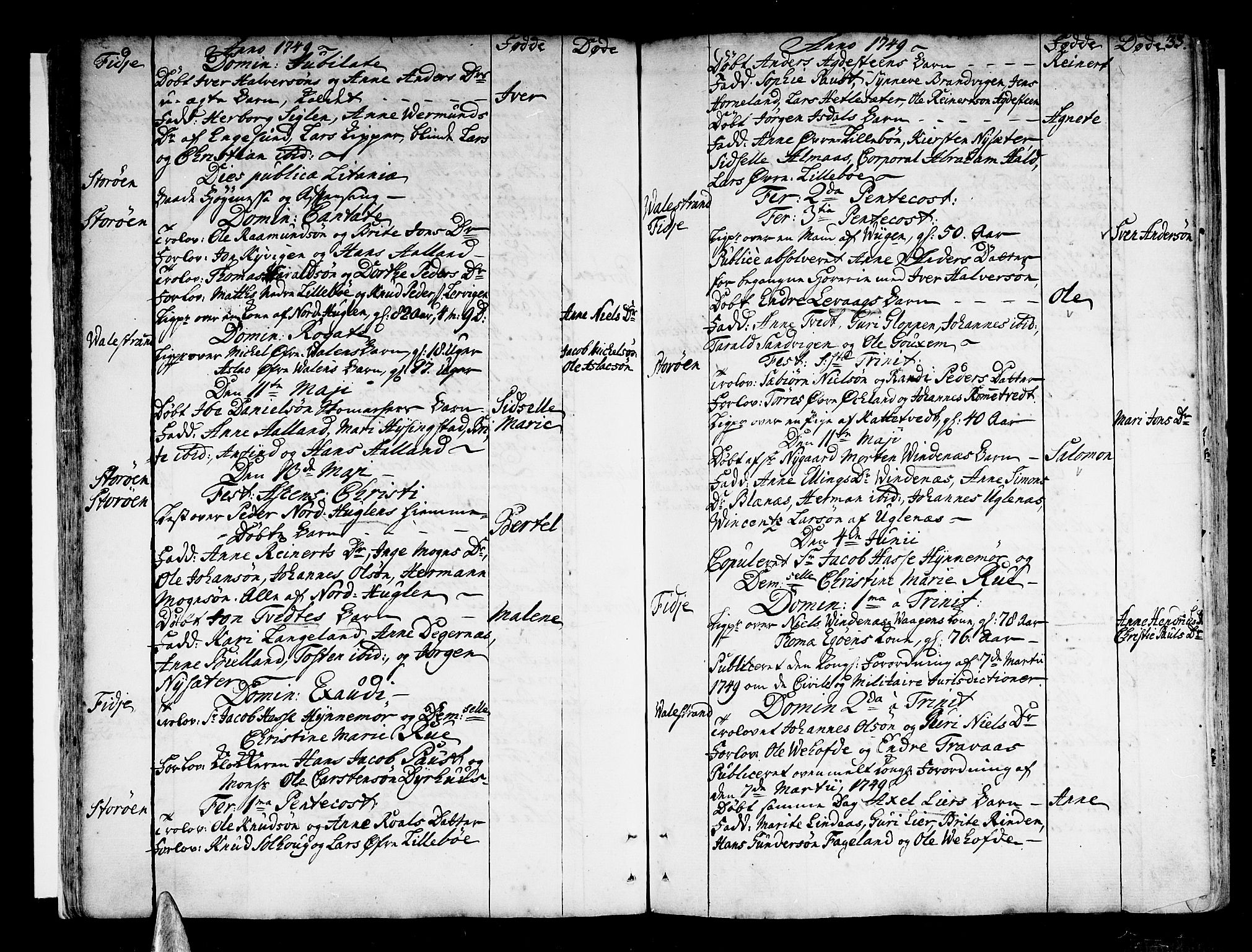 Stord sokneprestembete, AV/SAB-A-78201/H/Haa: Parish register (official) no. A 2, 1744-1777, p. 33