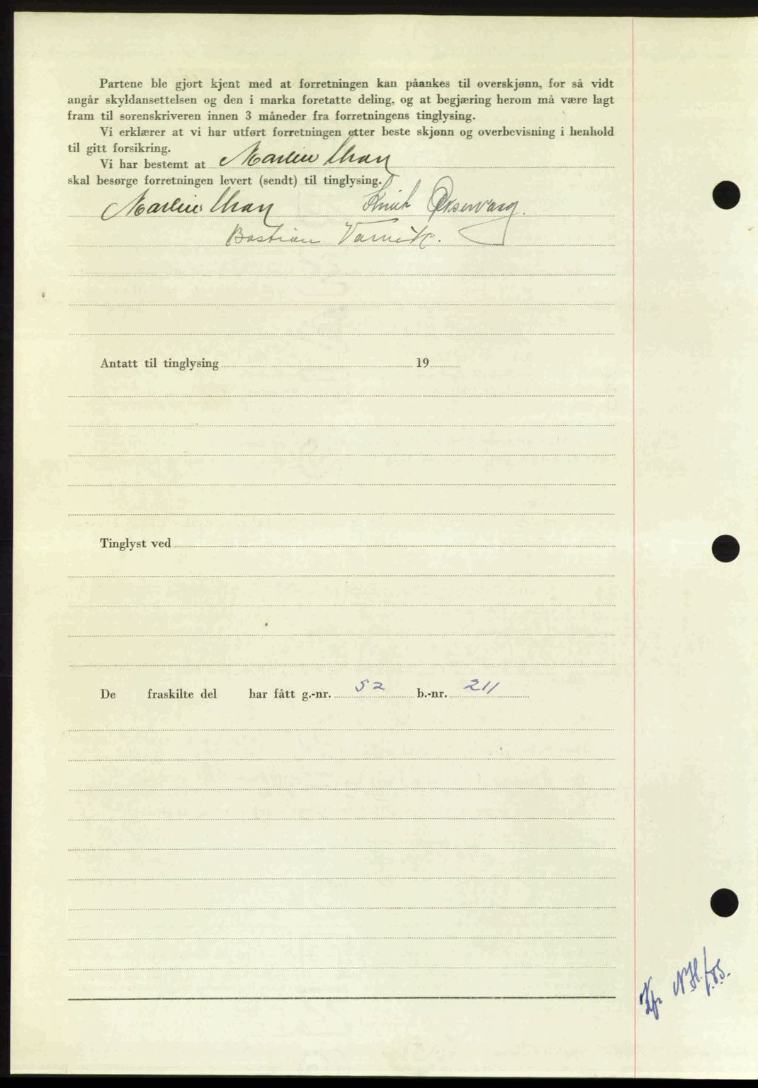 Nordmøre sorenskriveri, AV/SAT-A-4132/1/2/2Ca: Mortgage book no. A105, 1947-1947, Diary no: : 1610/1947