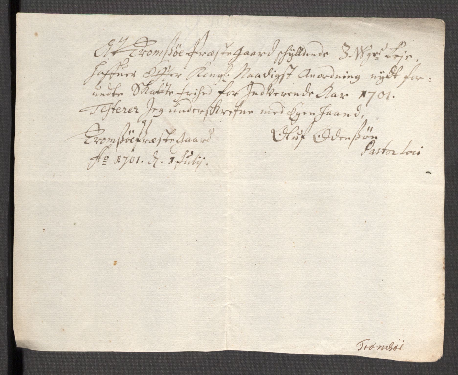 Rentekammeret inntil 1814, Reviderte regnskaper, Fogderegnskap, RA/EA-4092/R68/L4755: Fogderegnskap Senja og Troms, 1700-1704, p. 193