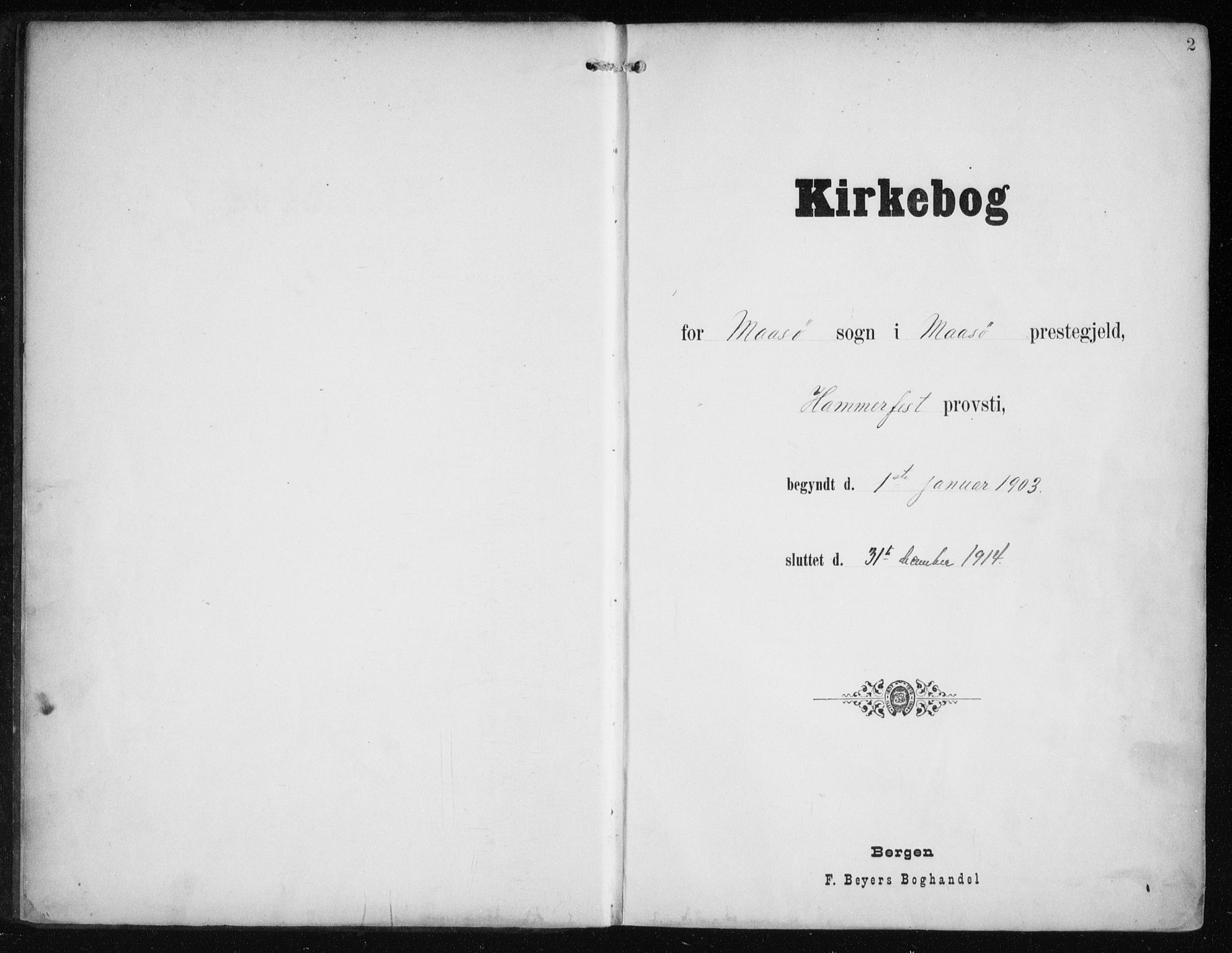 Måsøy sokneprestkontor, AV/SATØ-S-1348/H/Ha/L0009kirke: Parish register (official) no. 9, 1903-1914, p. 2