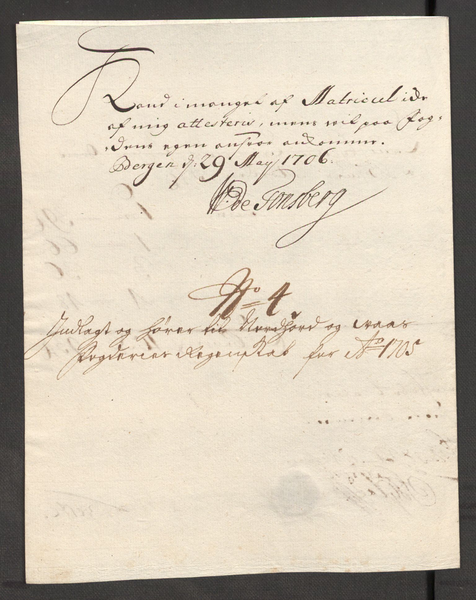 Rentekammeret inntil 1814, Reviderte regnskaper, Fogderegnskap, RA/EA-4092/R51/L3187: Fogderegnskap Nordhordland og Voss, 1704-1705, p. 339