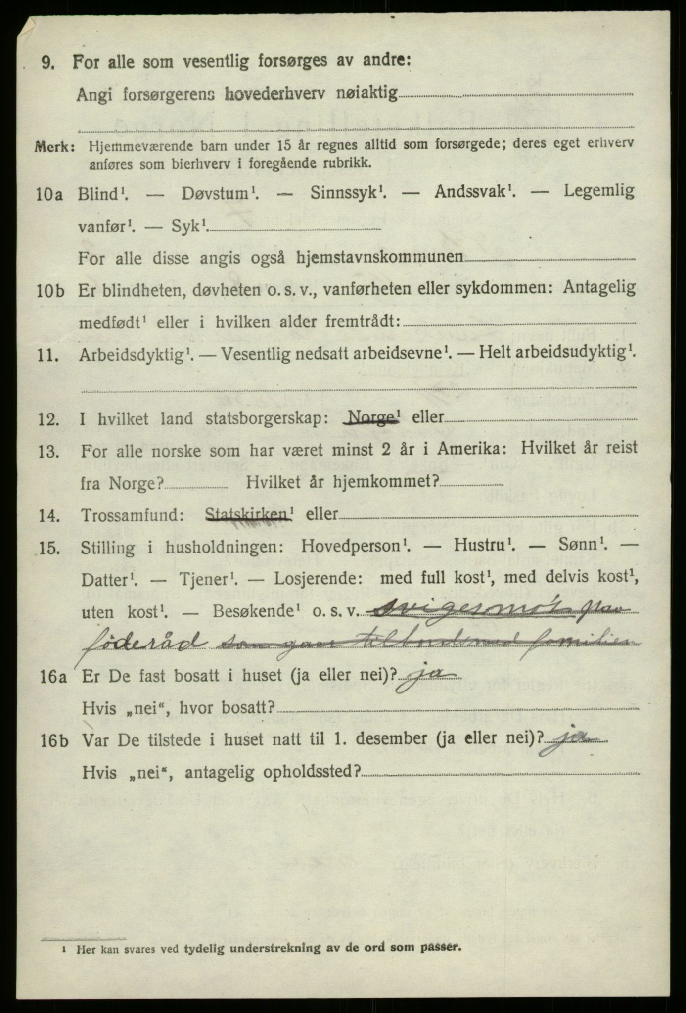 SAB, 1920 census for Stryn, 1920, p. 1295